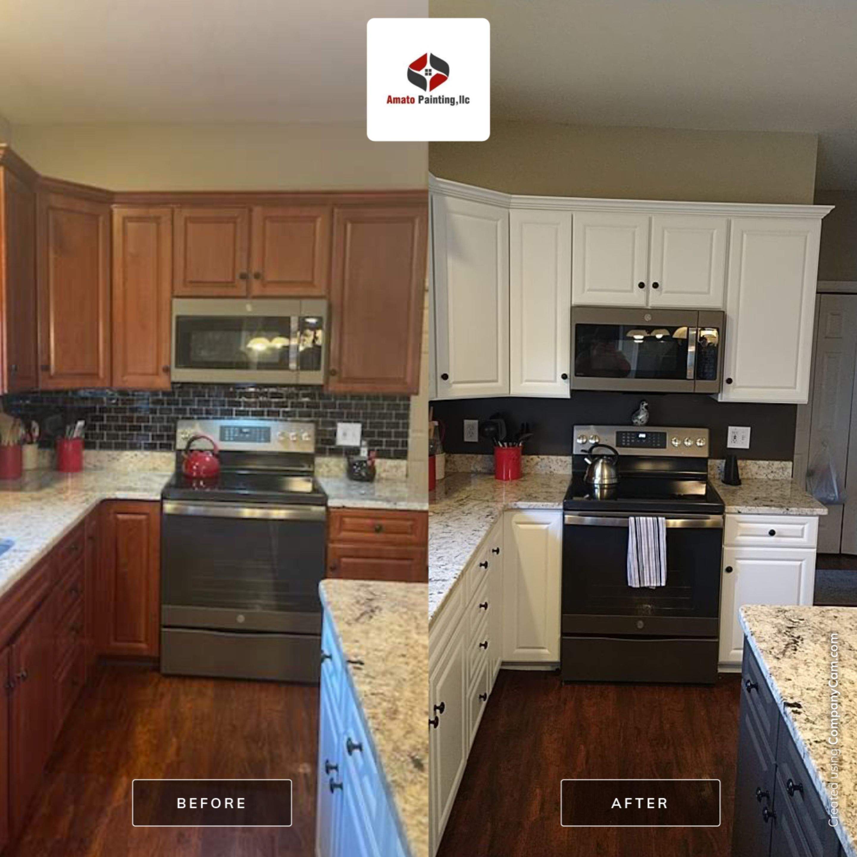 High End Kitchen Cabinet Painting by Ryan Amato Painting LLC and Lehigh Valley Epoxy