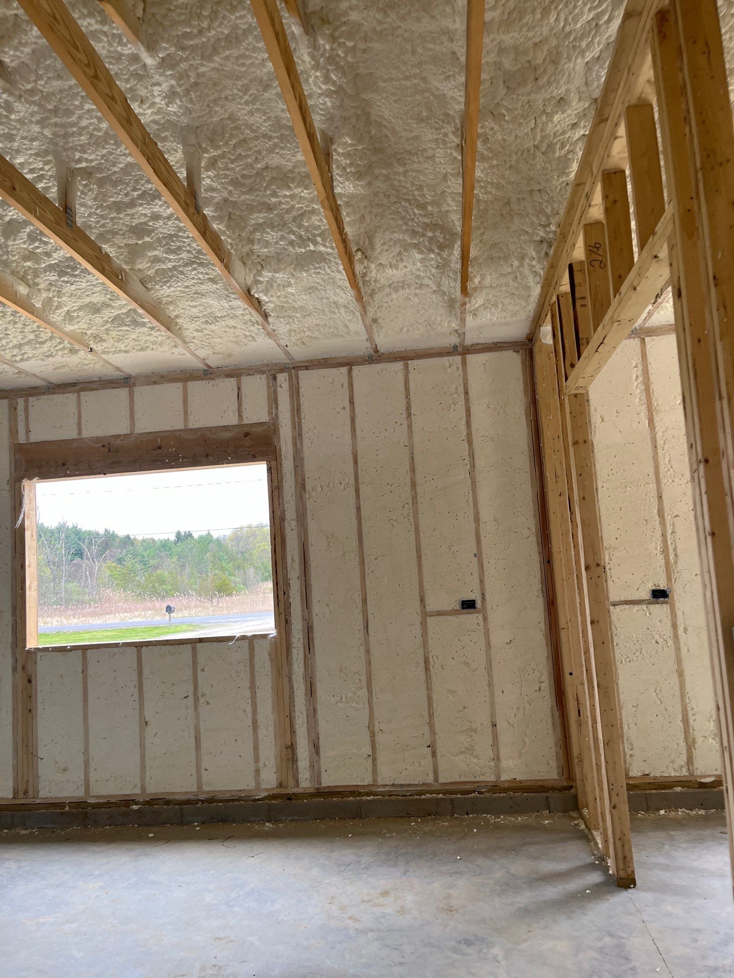 New Construction using open cell spray foam by NYS Foam & Energy