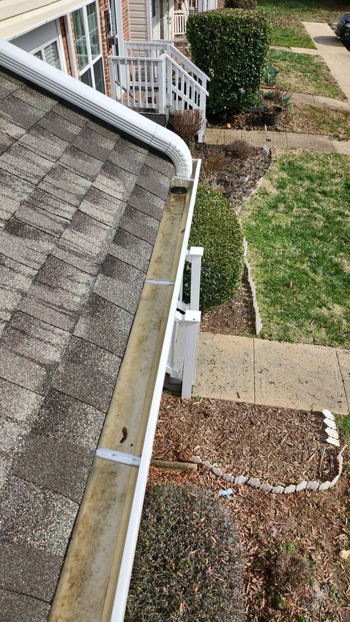 Gutter Cleaning using water by Power Wash Masters LLC