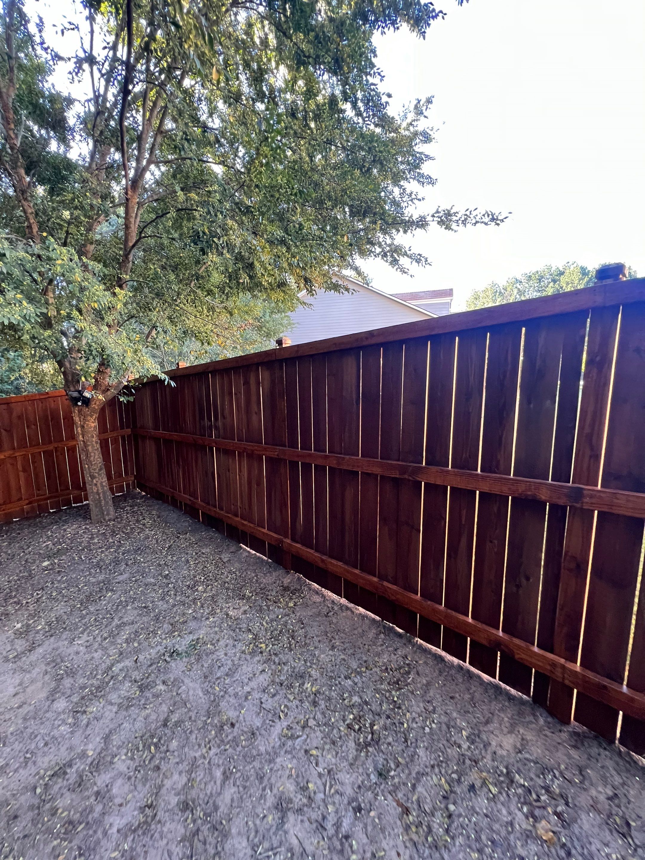 Fence Staining using Pecan by SSE by Titans of Timber Fence & Stain