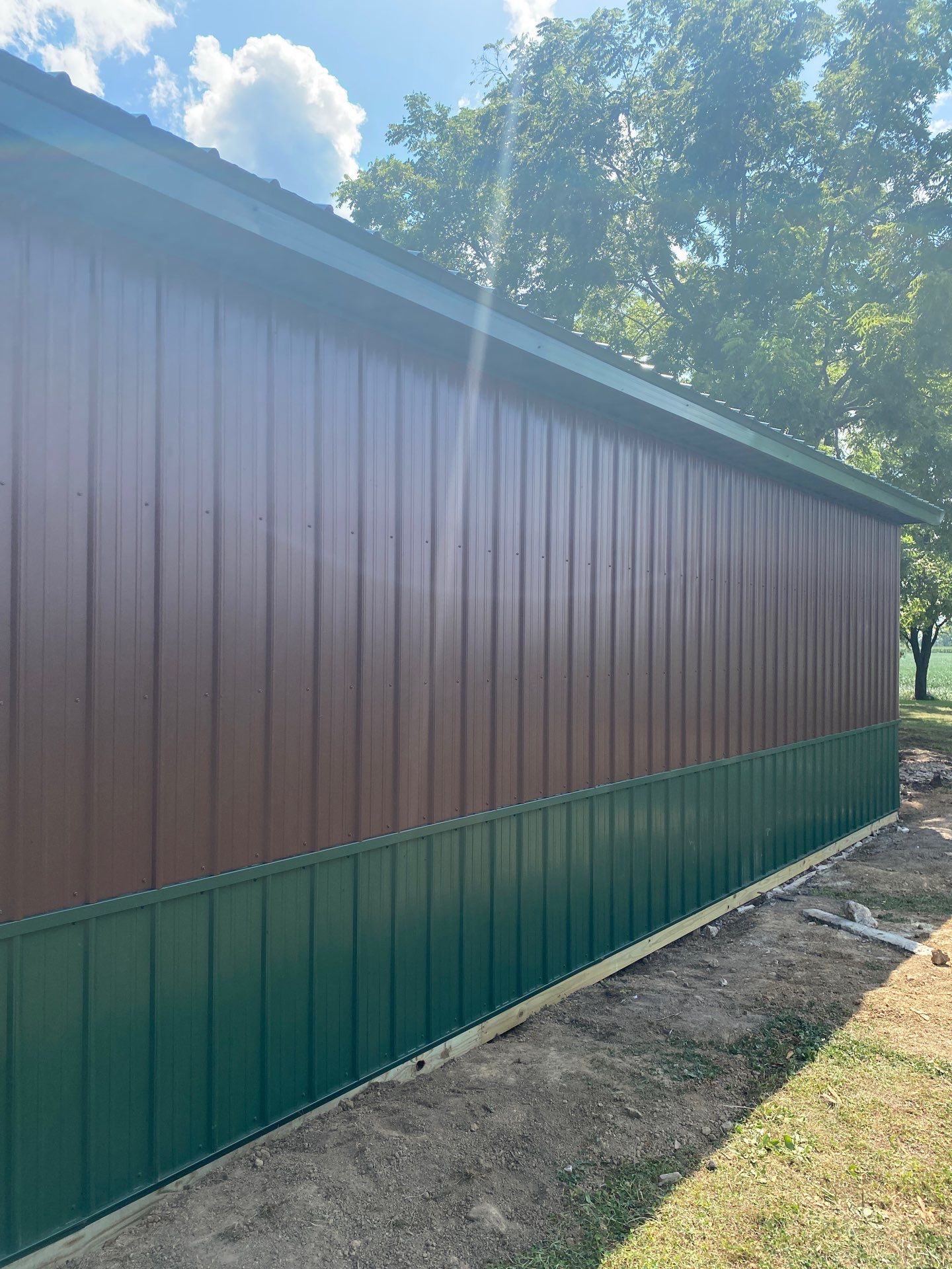 Multi-Bay Custom Pole Barn Construction in Arlington, Indiana by The Barn Builders 