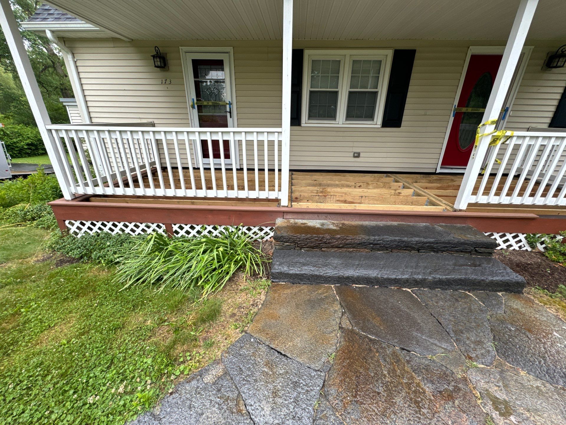 Front Porch Upgrades using TimberTech Advanced PVC Porch Collection by Chagnon Building & Remodeling LLC