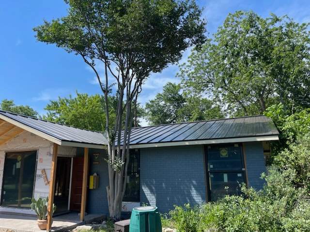 Dark Bronze - L&A Standing Seam with Striations by RoofsOnly.com