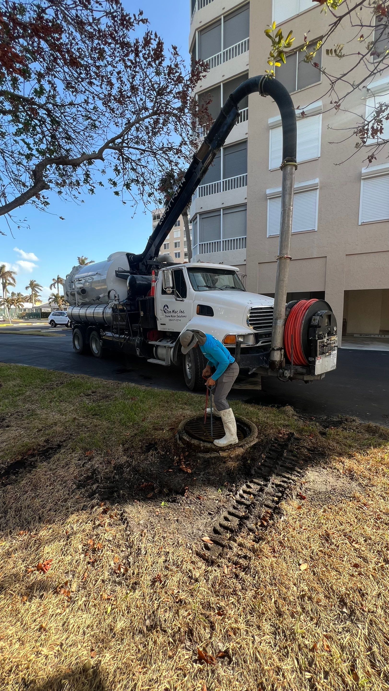 Condo Storm Water System Cleaning and Maintenance From Hurricane Ian by APS Power & Water
