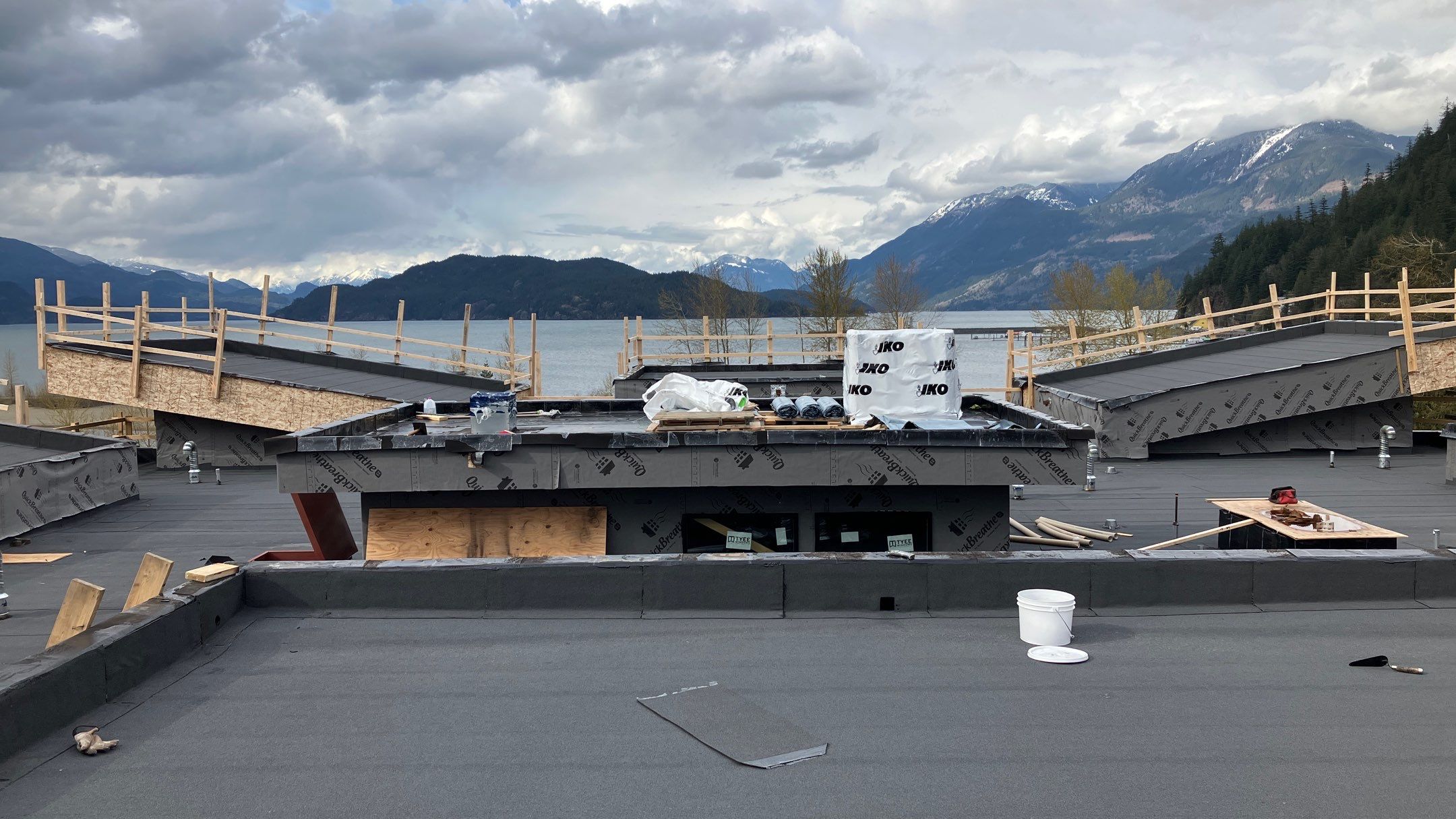 Commercial Roofing Installation using IKO 2ply sbs  by Top Notch Roofing Inc