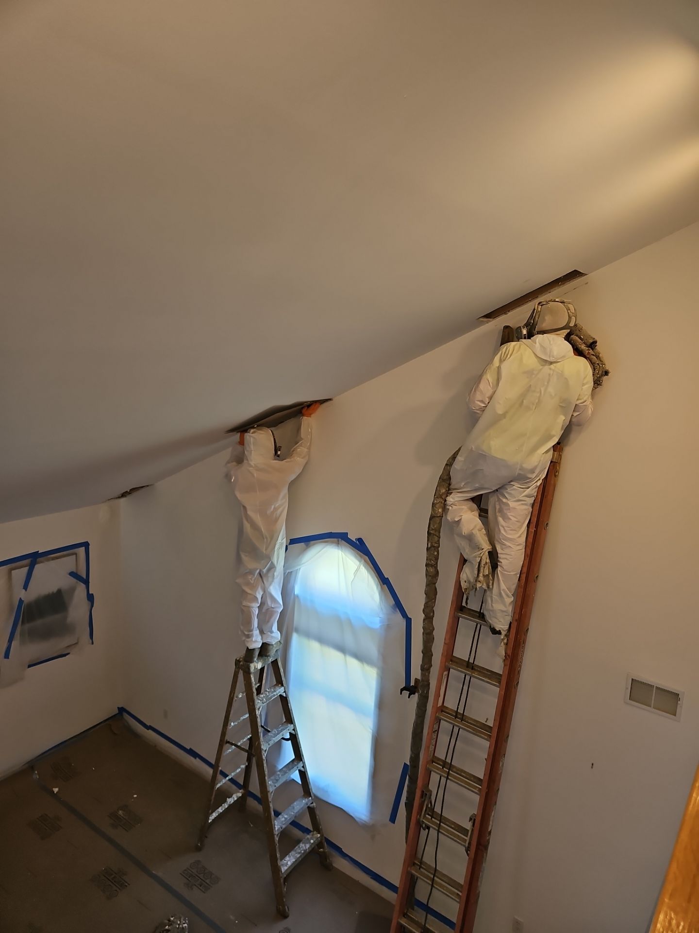 Attic Insulation using open cell spray foam by NYS Foam & Energy