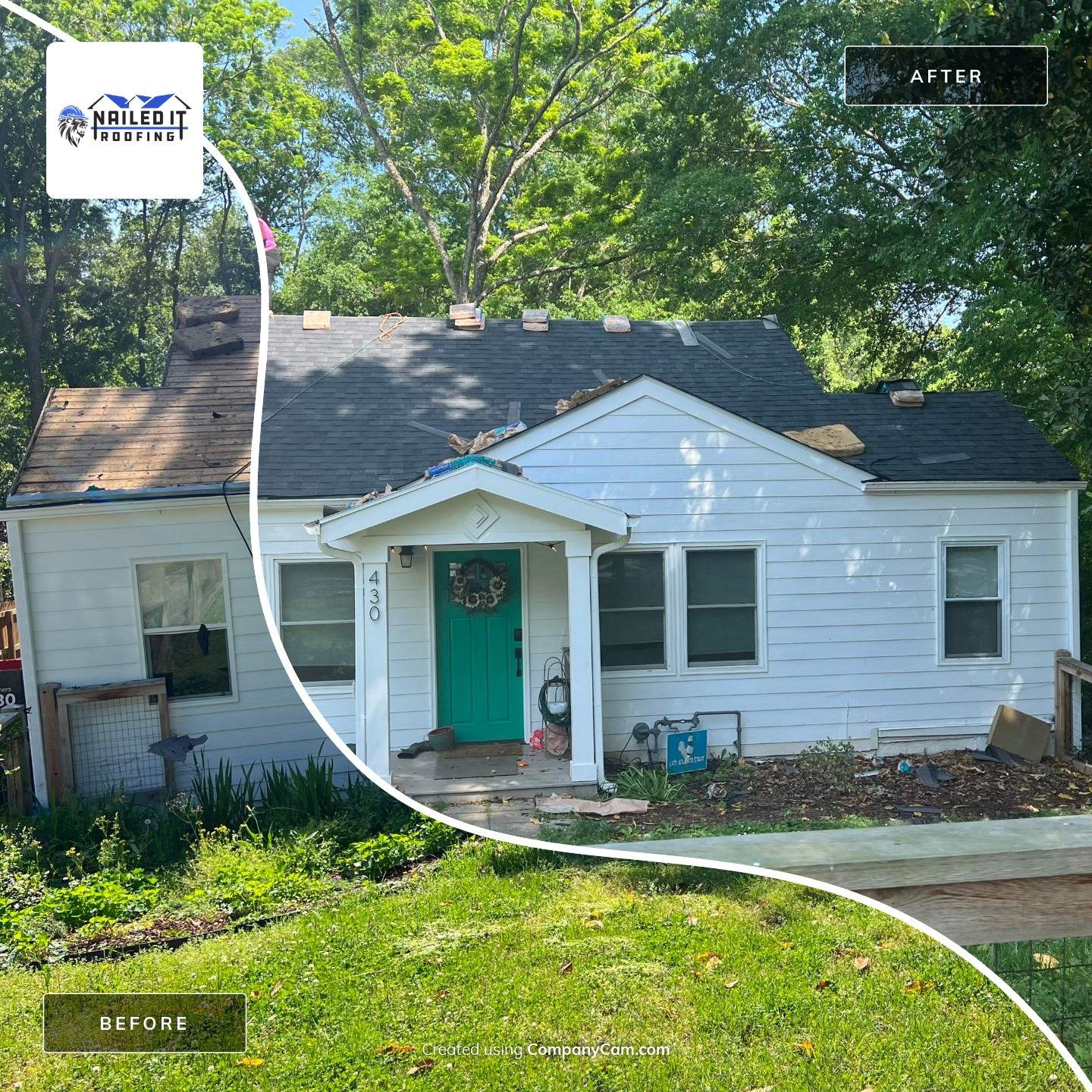 Roof Replaced and interior repaired by Nailed It Roofing & Remodeling LLC