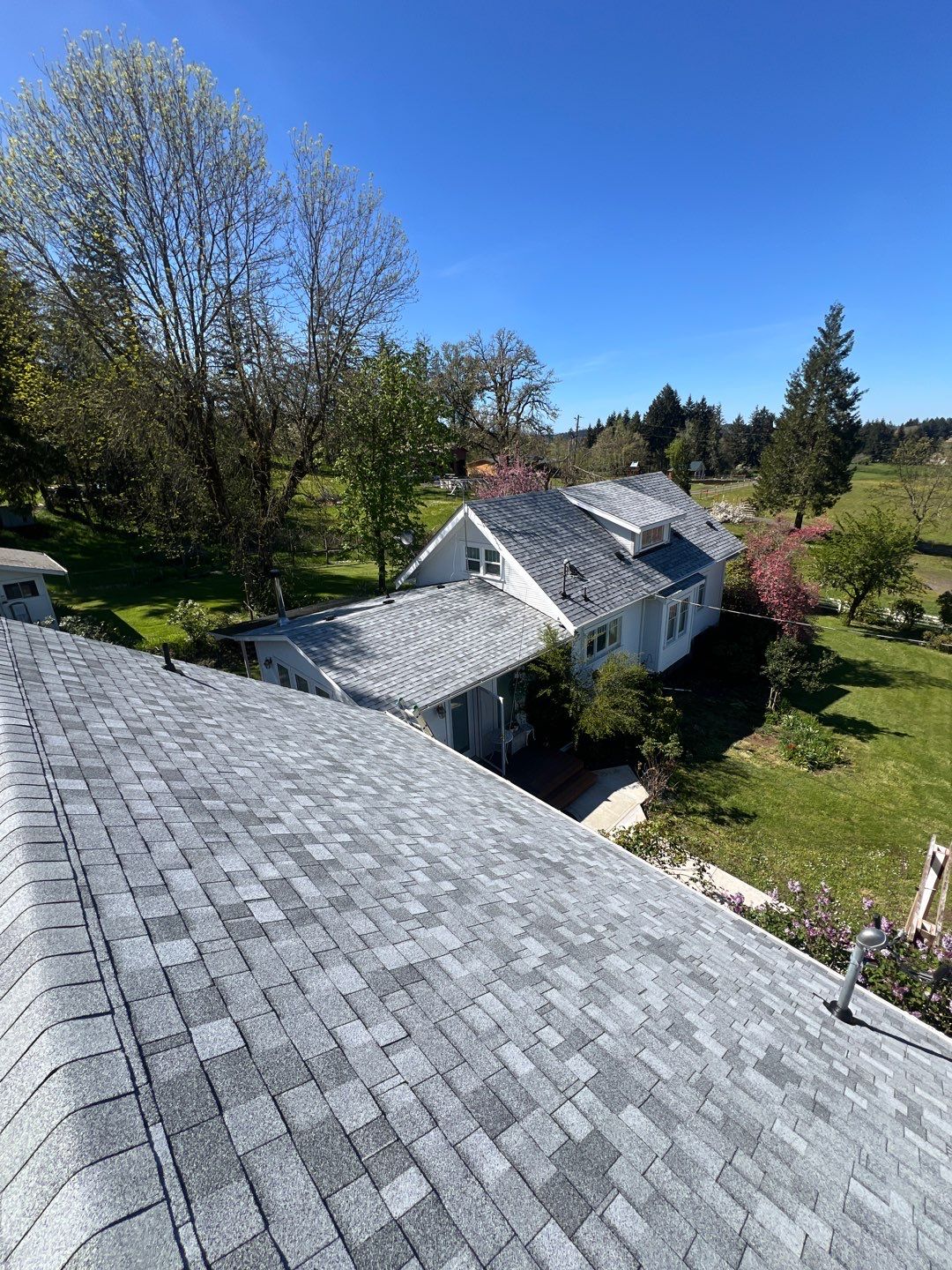 Residential Roofing Installation using IKO Dynasty (Color: Frostone Grey) by Orezona Building & Roofing Company, Inc.