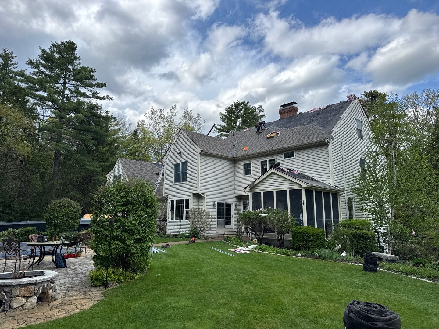 Veterans Helping Veterans – Full Roof Transformation with Owens Corning Driftwood! by Sensible Home Solutions