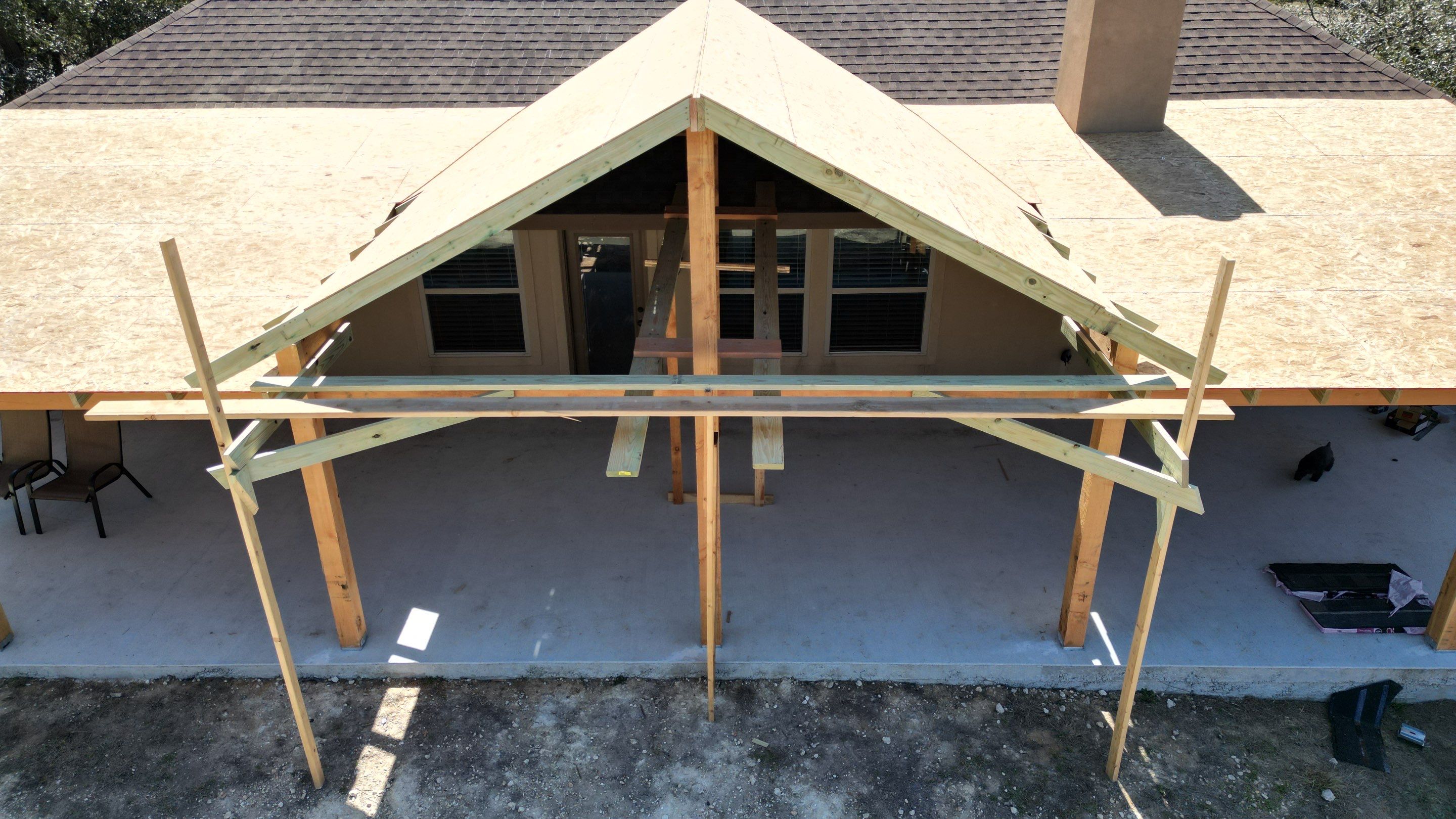 Reroof with Back Patio Addition using Owens Corning Duration Aged Copper by Lightning Exteriors