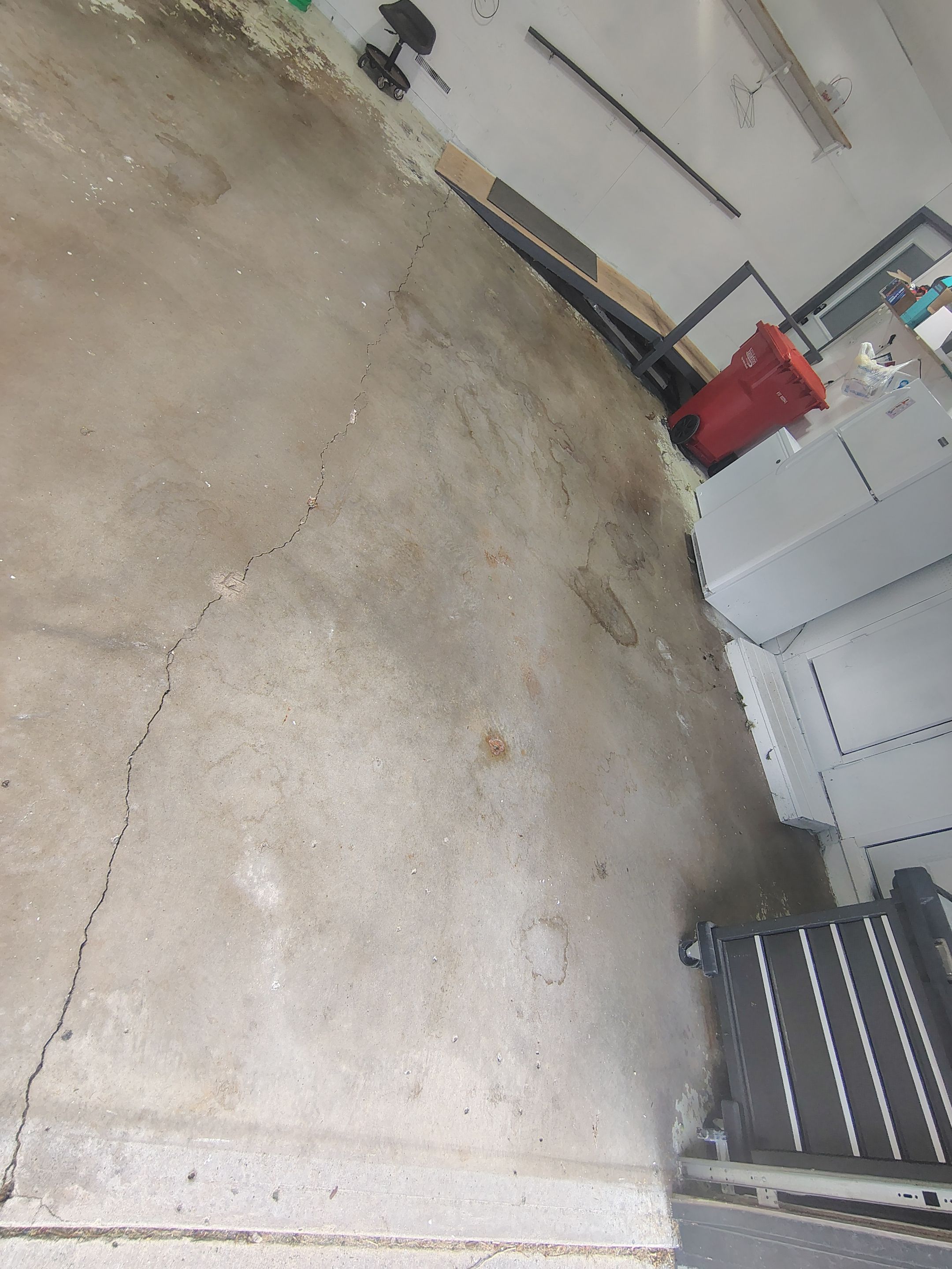 Yankton Garage Concrete Coating With Feather Gray Decorative Chips by Select Painting, Coatings & Garage Cabinets