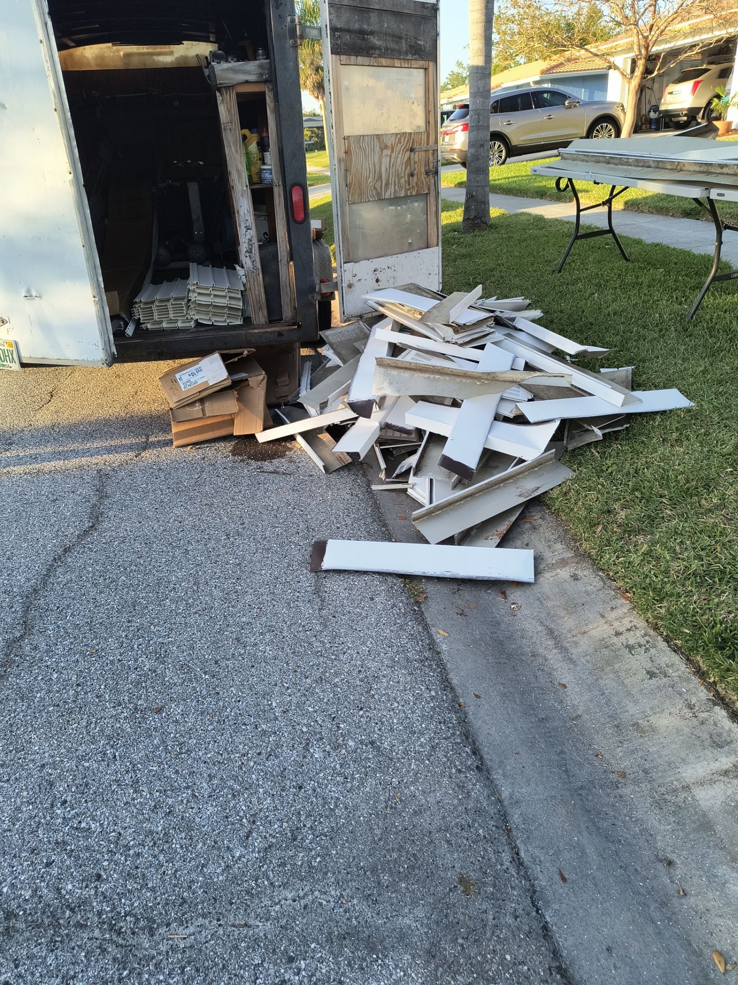 Aluminum White Soffit Installation in Sarasota FL by Gutter Professors