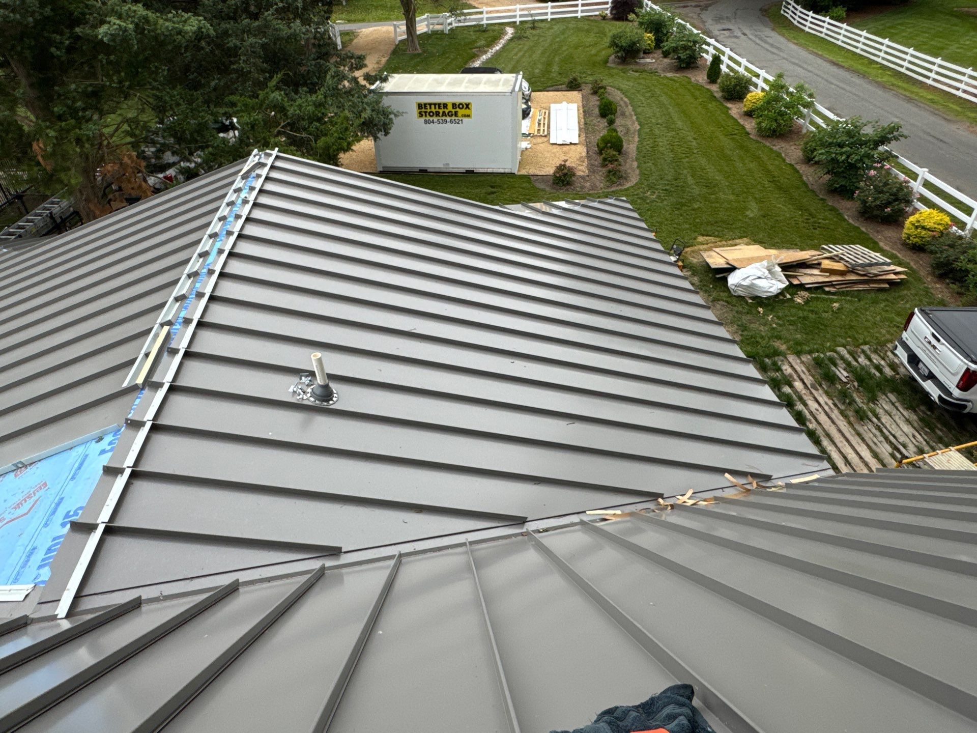Custom New Construction Metal Roof Installation in Deltaville by Cade Construction