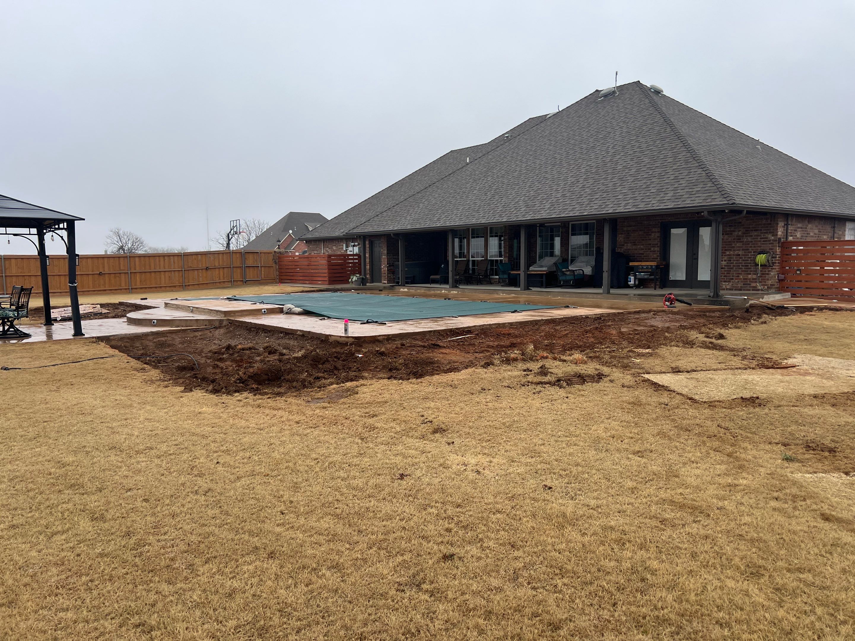 Landscape installation w/ irrigation and landscape lighting by Clays Services Inc