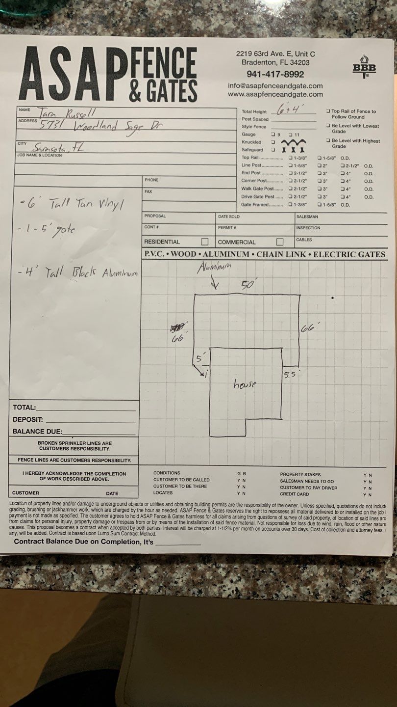Aluminum Fence Installation using Black 3 Rail Aluminum and Vinyl Privacy Fence  by Asap fence and gates, LLC