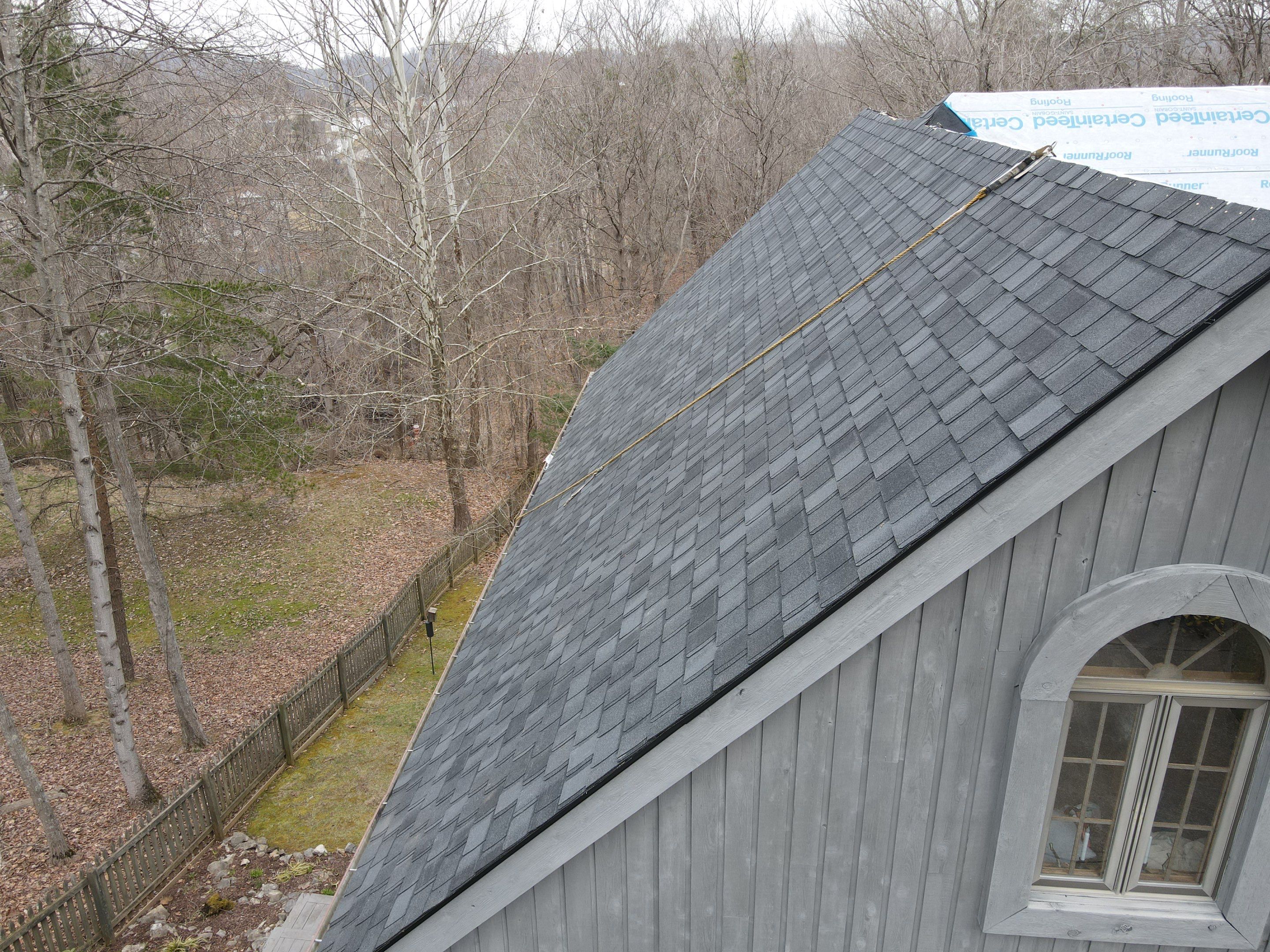 Residential Roofing Installation using Certainteed Belmont Shingle in Black Granite by Secure Construction Company Inc