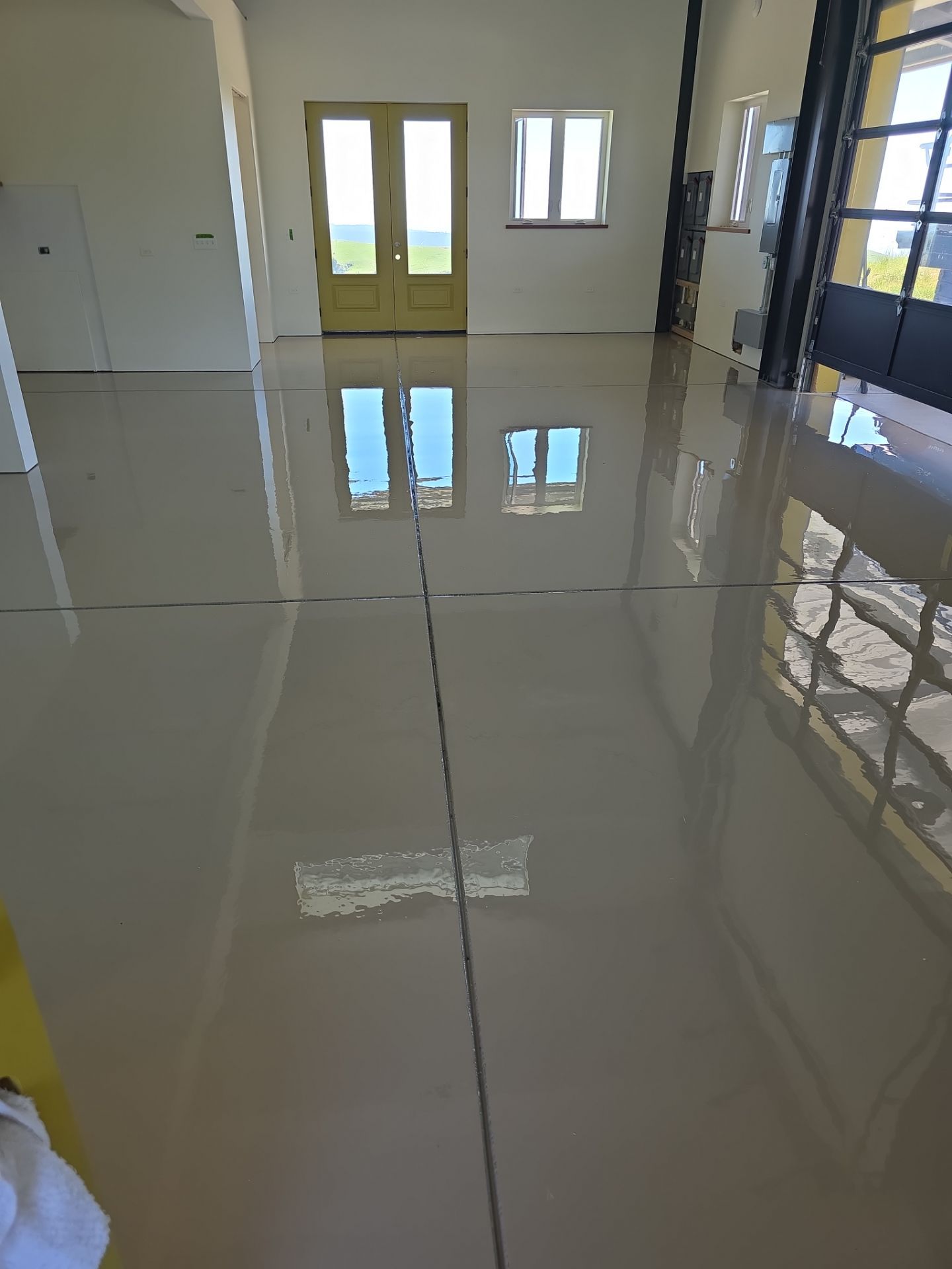 Interior Shop Epoxy Floor Coating with Moisture Barrier in Cambria by MGP Coatings