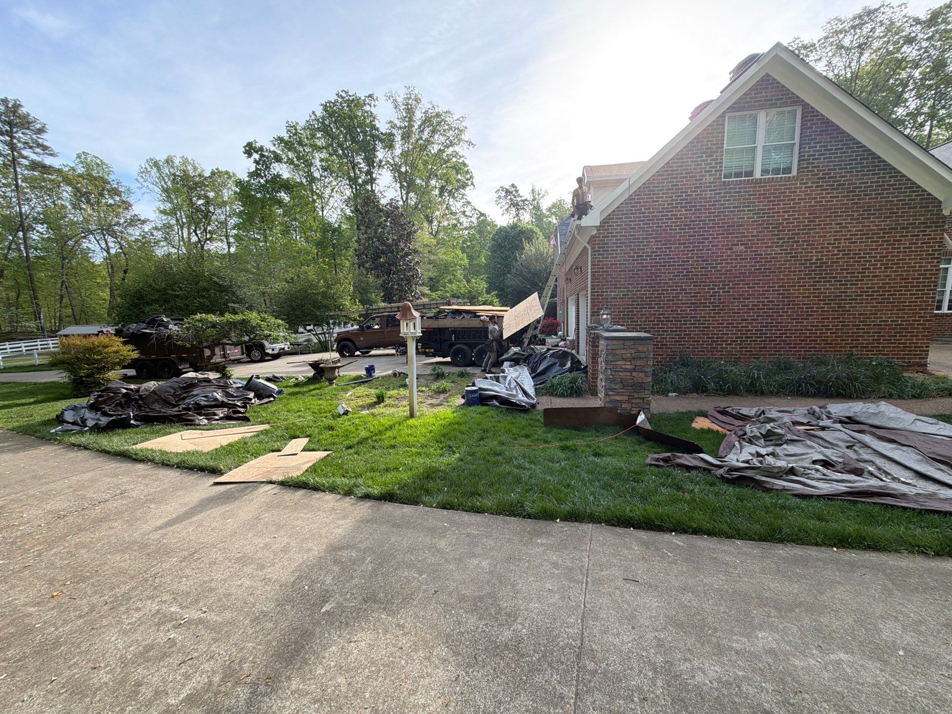 Comprehensive Roof and Gutter Replacement After Tree Damage in Midlothian by Cade Construction