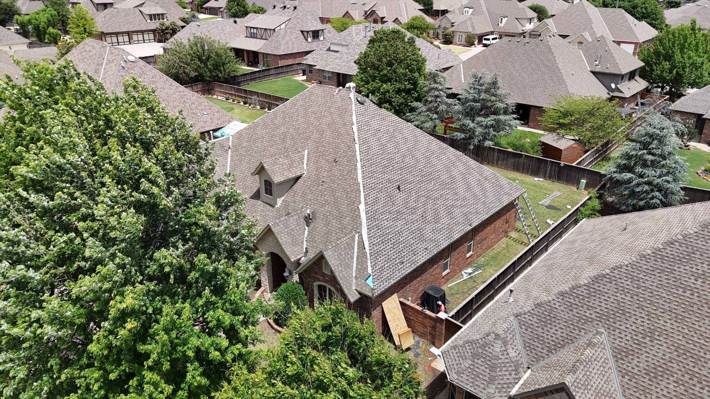 GAF Timberline UHDZ Full Storm Restoration - Exterior Paint & Interior Repair - Oklahoma City, OK by 5Coat Roofing & Construction