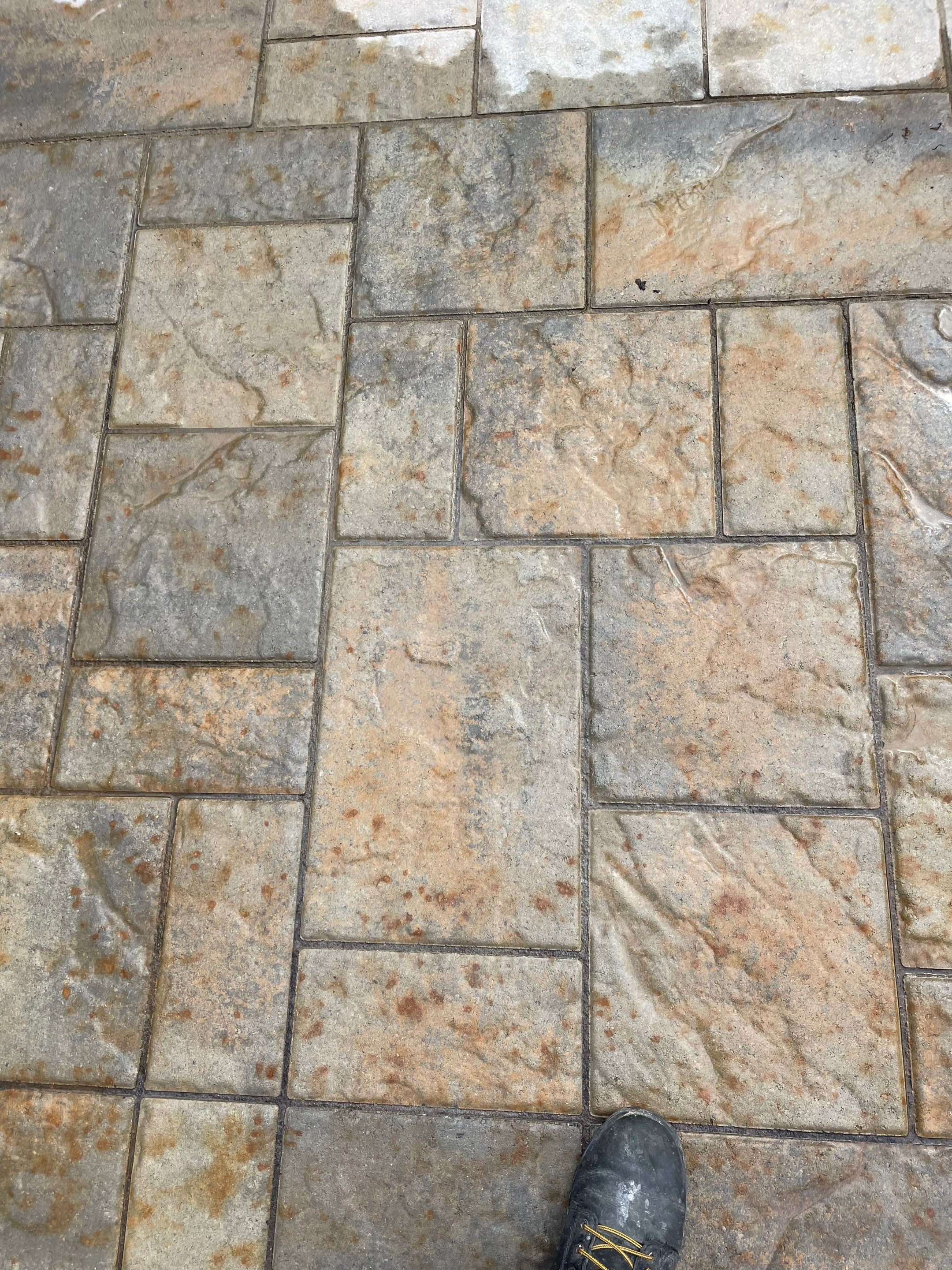 Pressure treated wood deck cleaned by SJ Exterior