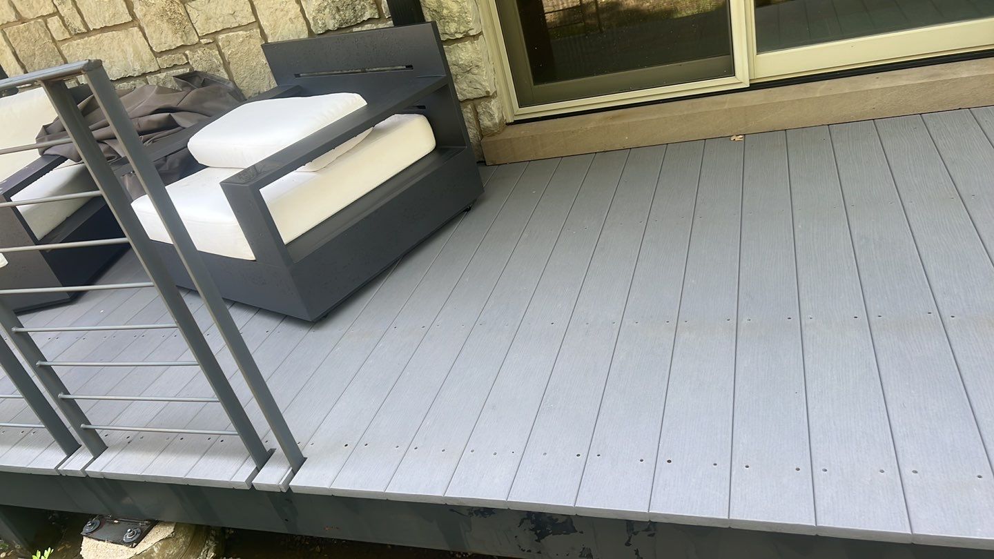 Highland Park, IL Bluestone, concrete,  Trex deck cleaning by Northern Power Washing LLC.