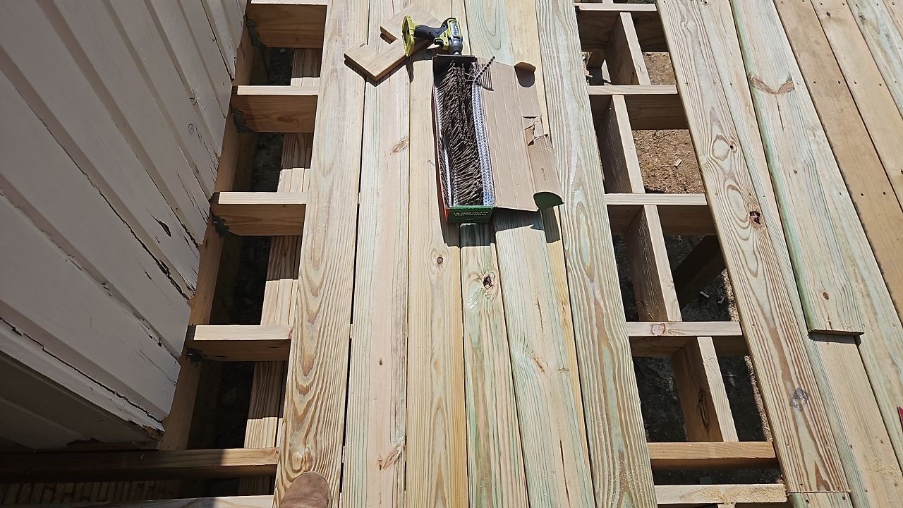 Split Rail Trail - Deck Installation  by Pillar and Pine
