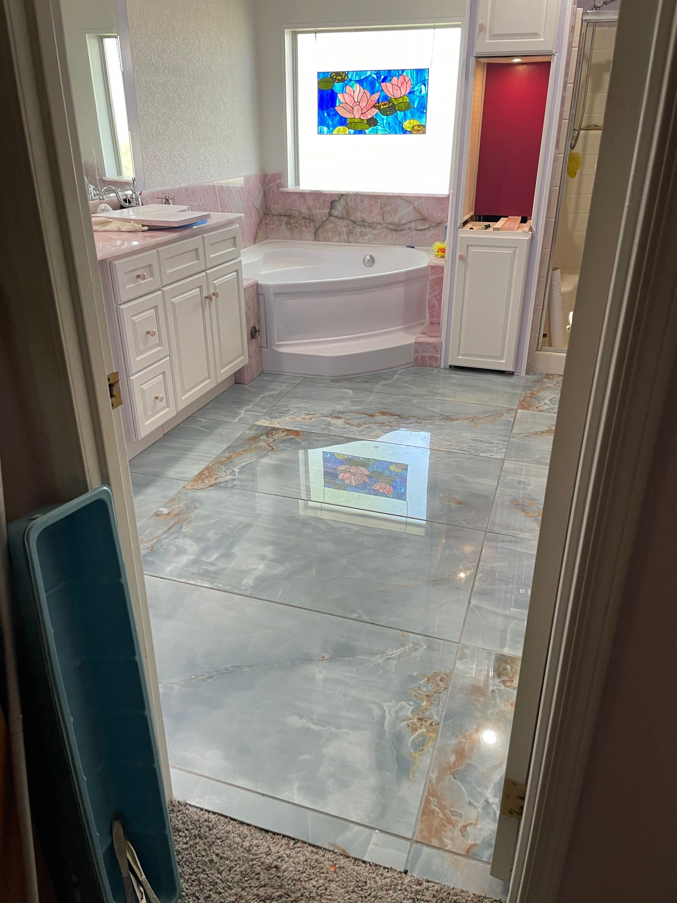 Pink Dream Bathroom Makeover by Rio Grande Building & Storage