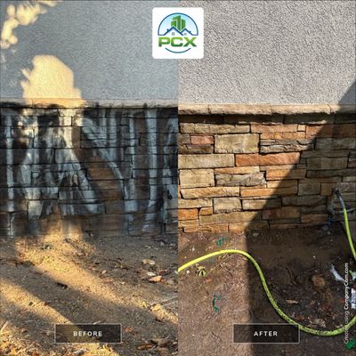 Graffiti Removal at Chain Restaurant