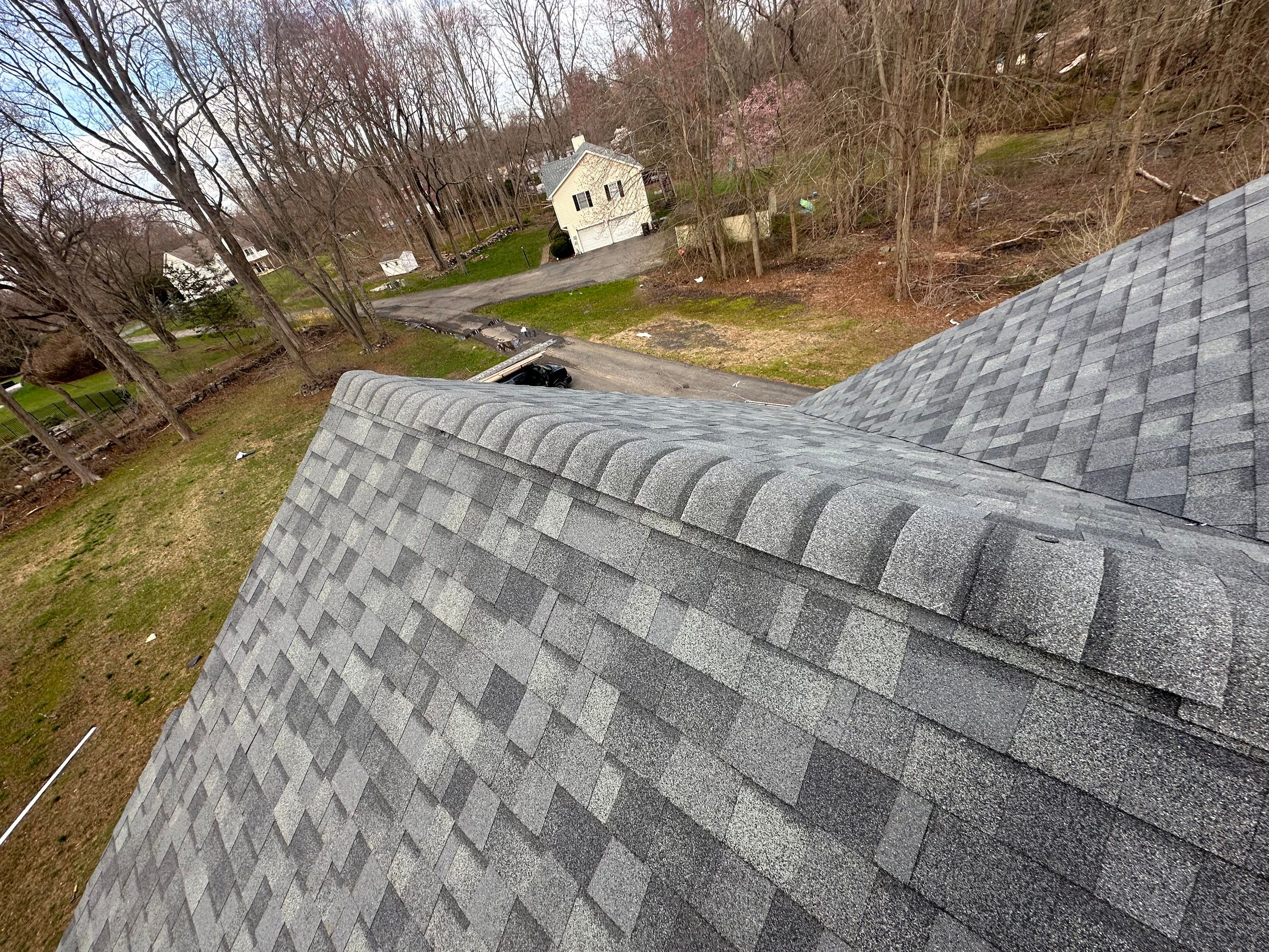 Residential Roofing Installation using Owens Corning TruDefinition Duration AR - Estate Gray & New Harvey Windows by A Plus Exterior