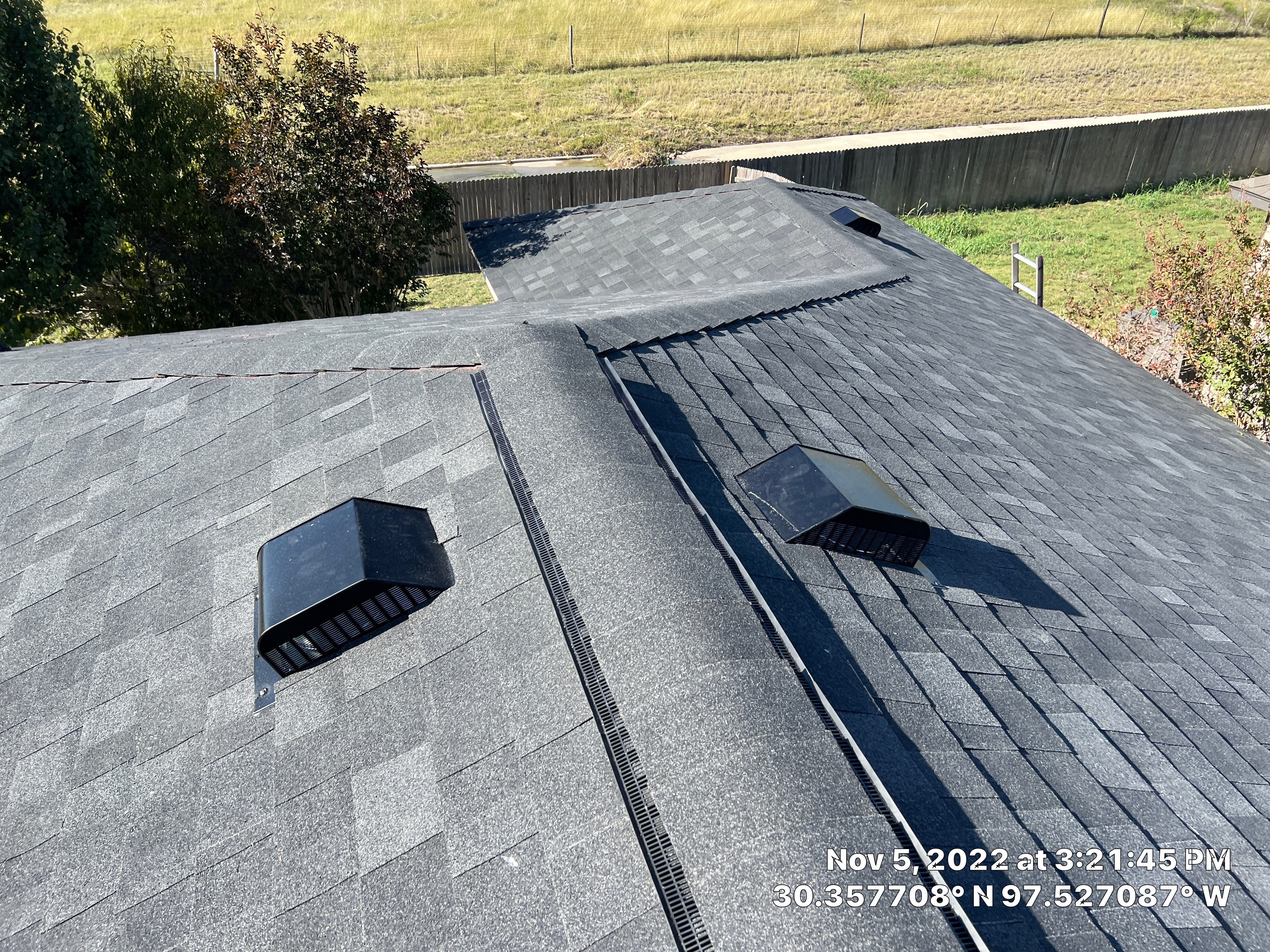 Asphalt Shingle Roof Replacement and Window Glazing in Manor by Caliber Restoration LLC