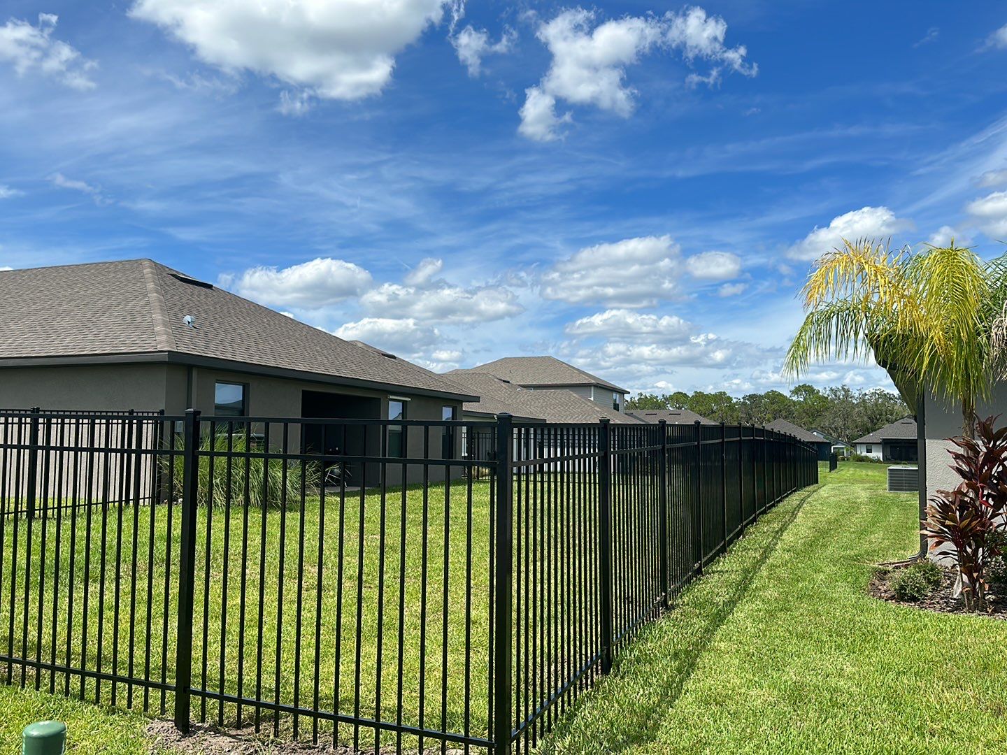 Aluminum Fence Installation using Black 3 Rail Aluminum Fence by Asap fence and gates, LLC