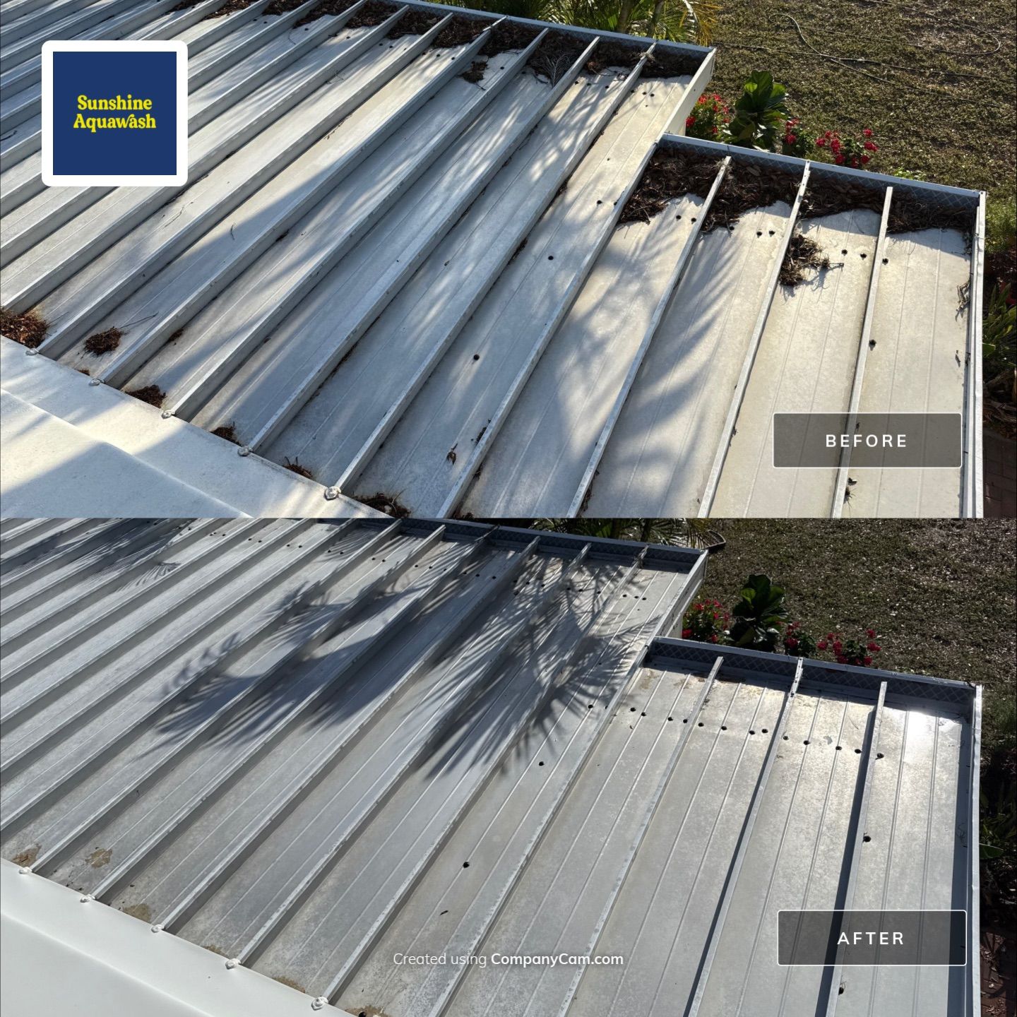 TPO Membrane & Metal Roof Cleaning + Gutter Cleaning in Fisherman’s Cove RV Park, Terra Ceia, FL | Sunshine AquaWash by Sunshine AquaWash