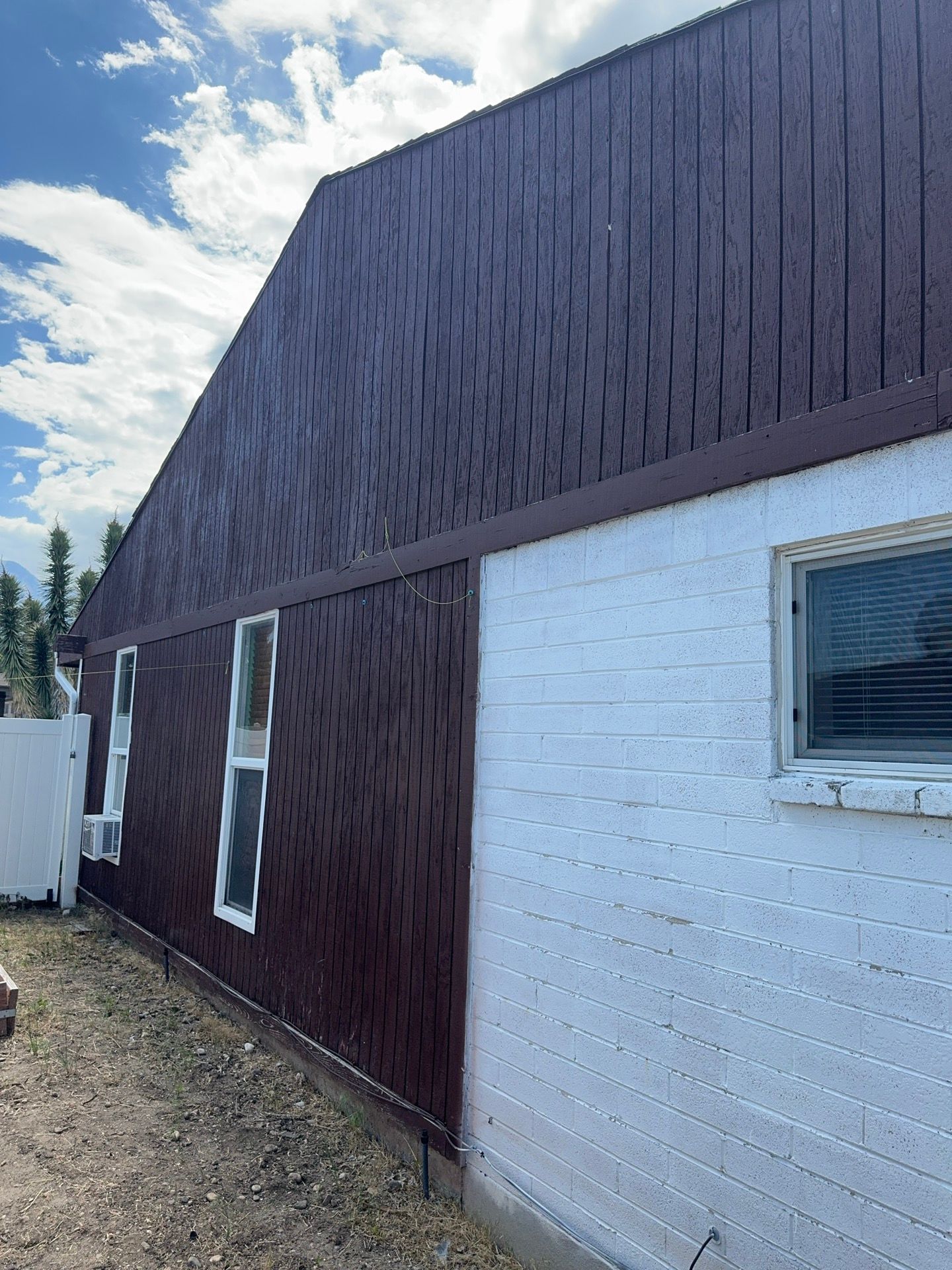 Sandy | Cedar Overlay Vinyl Installation | Nightfall & White by Ideal Siding Utah