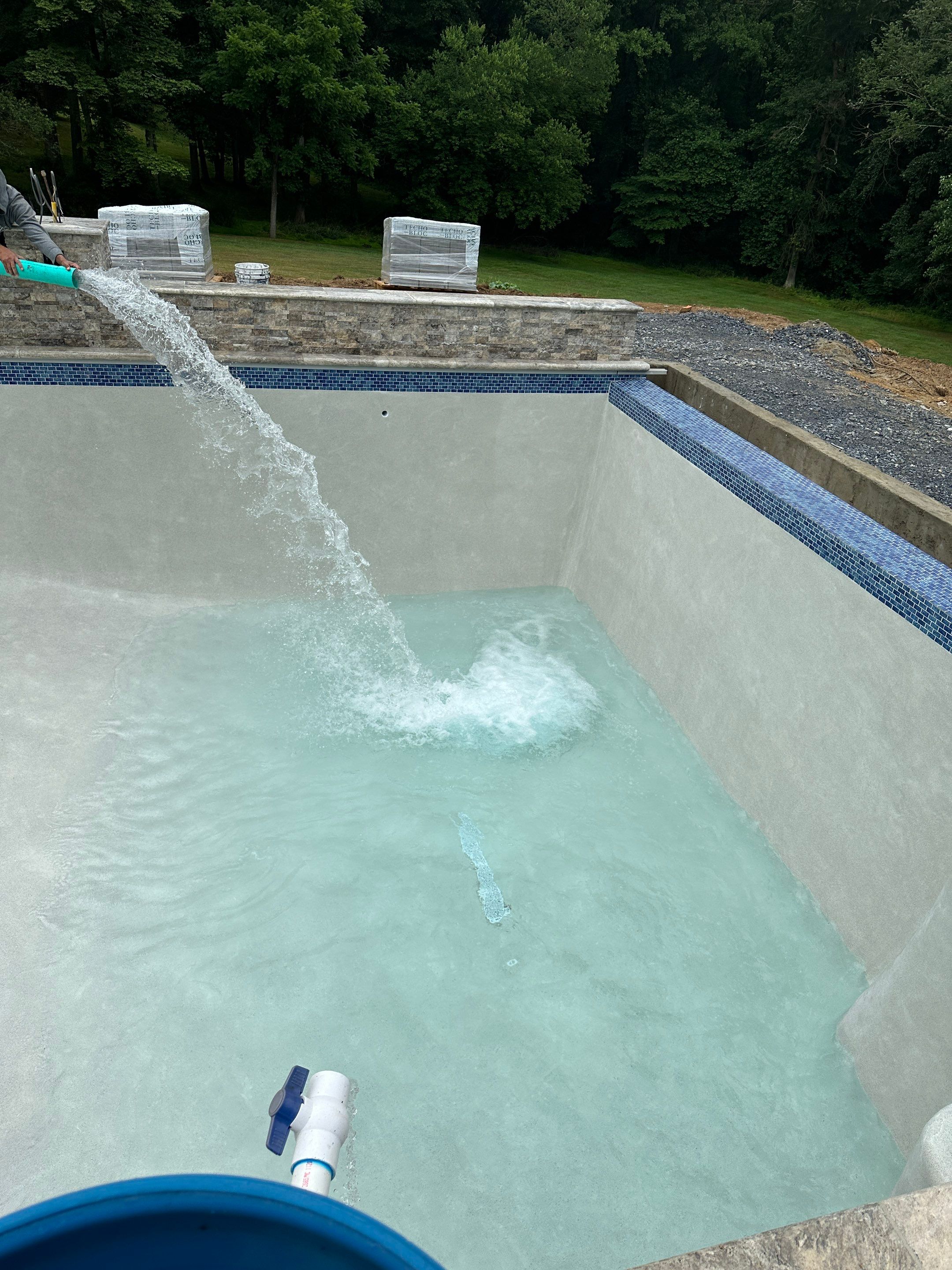 Gunite Pool w/ Spa and Water Features  by Elysium Pools