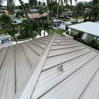 .032 Aluminum 1.5" Mechanical Seam Champagne  by Total Roofing System The Metal Roof Experts