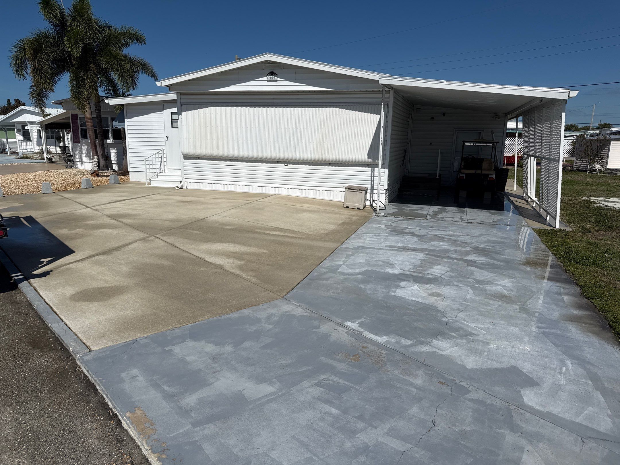 Trailer Estates Mobile Home Cleaning + Driveway & Patio Wash | Bayshore Gardens, FL by Sunshine AquaWash