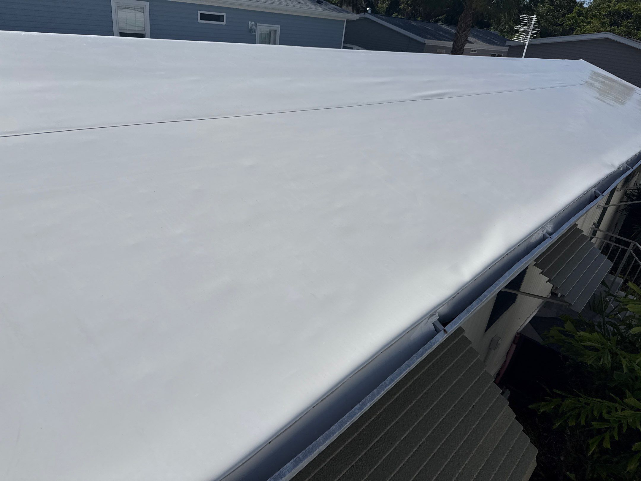TPO Membrane Roof Cleaning in Fisherman’s Cove RV Resort, Terra Ceia, FL by Sunshine AquaWash