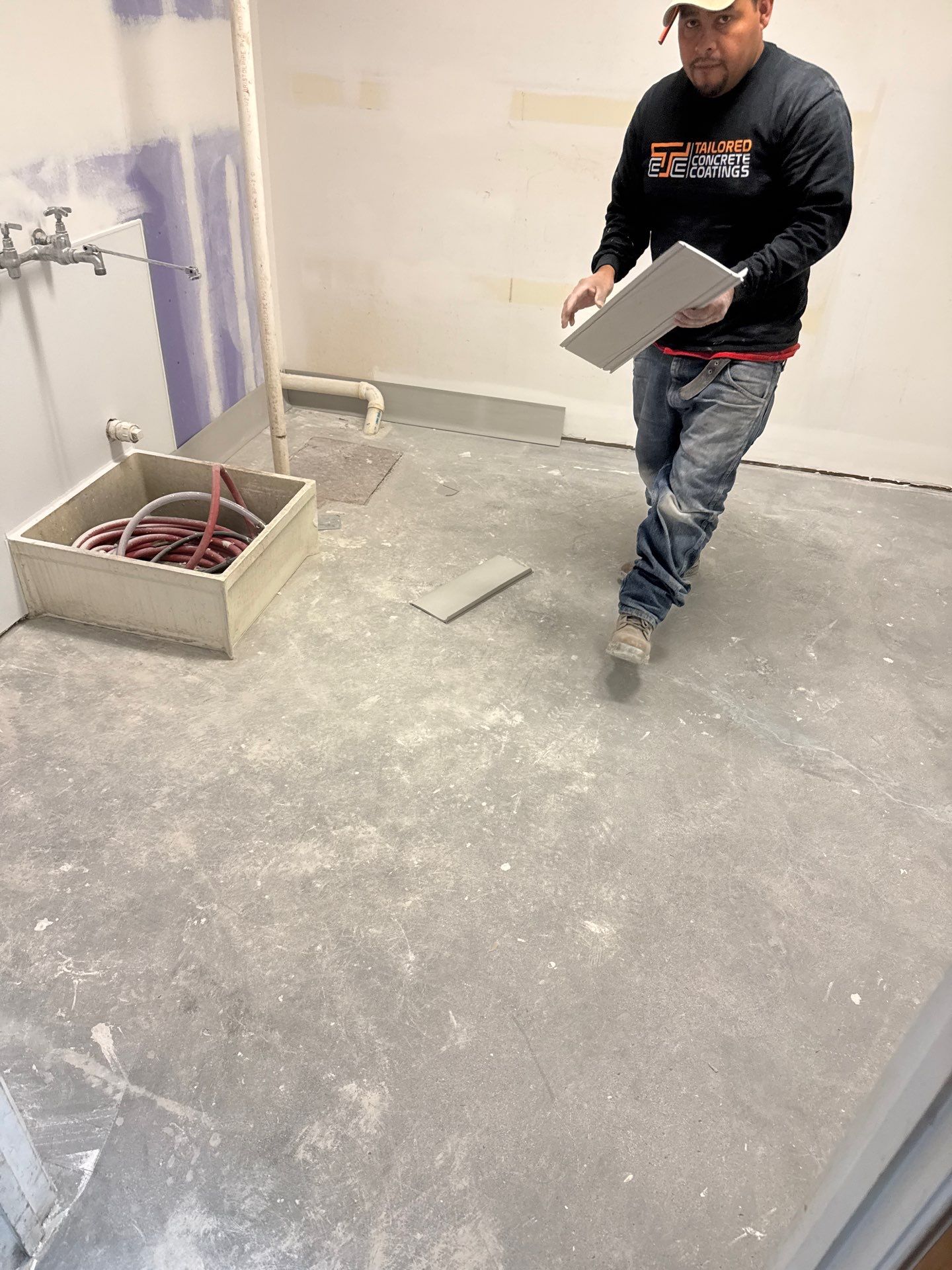 Commercial Kitchen Floor Remodel at Elks, Winchester, VA by Tailored Concrete Coatings