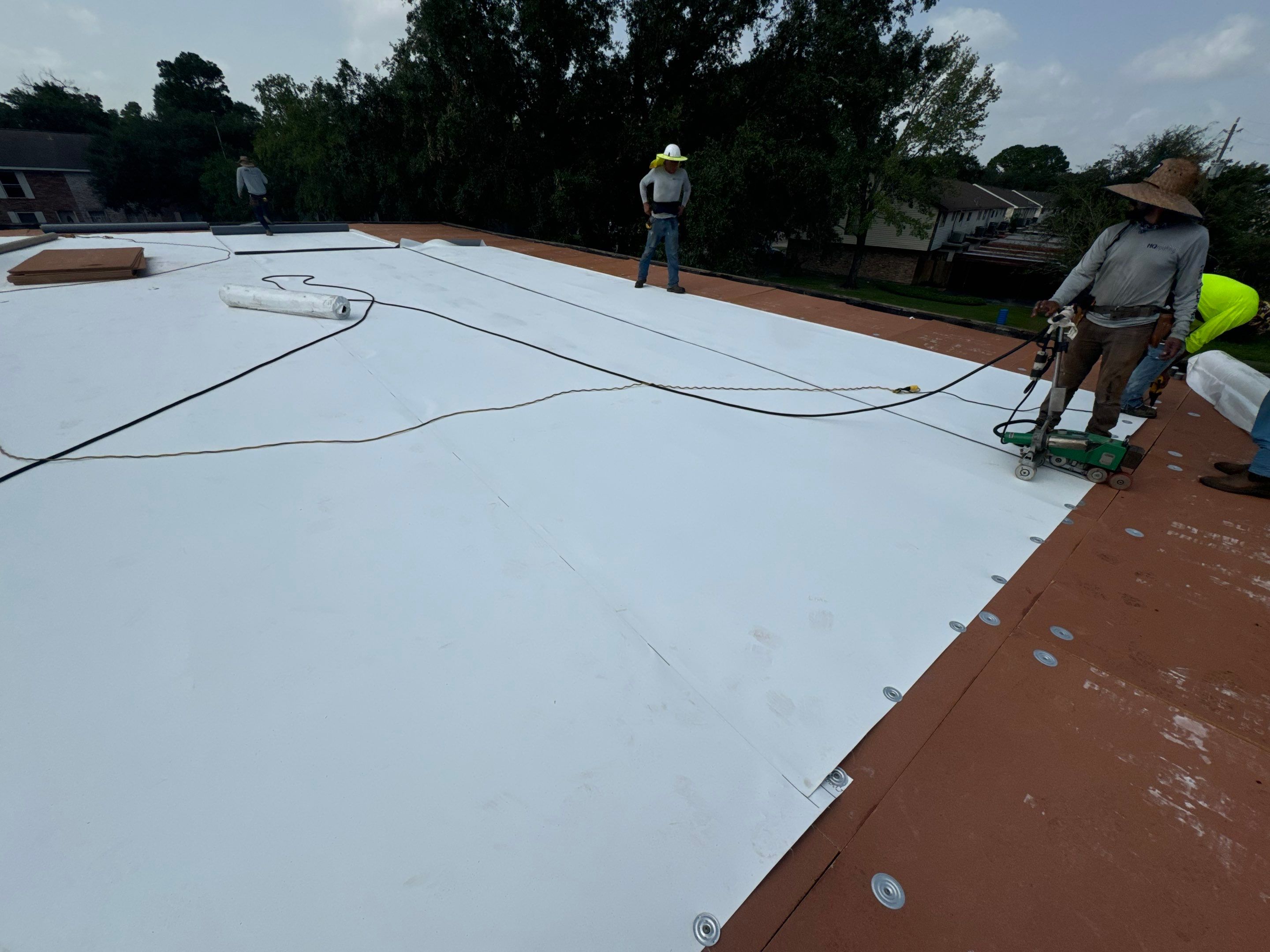 Commercial Roofing Installation using TPO by Core Four Roofing