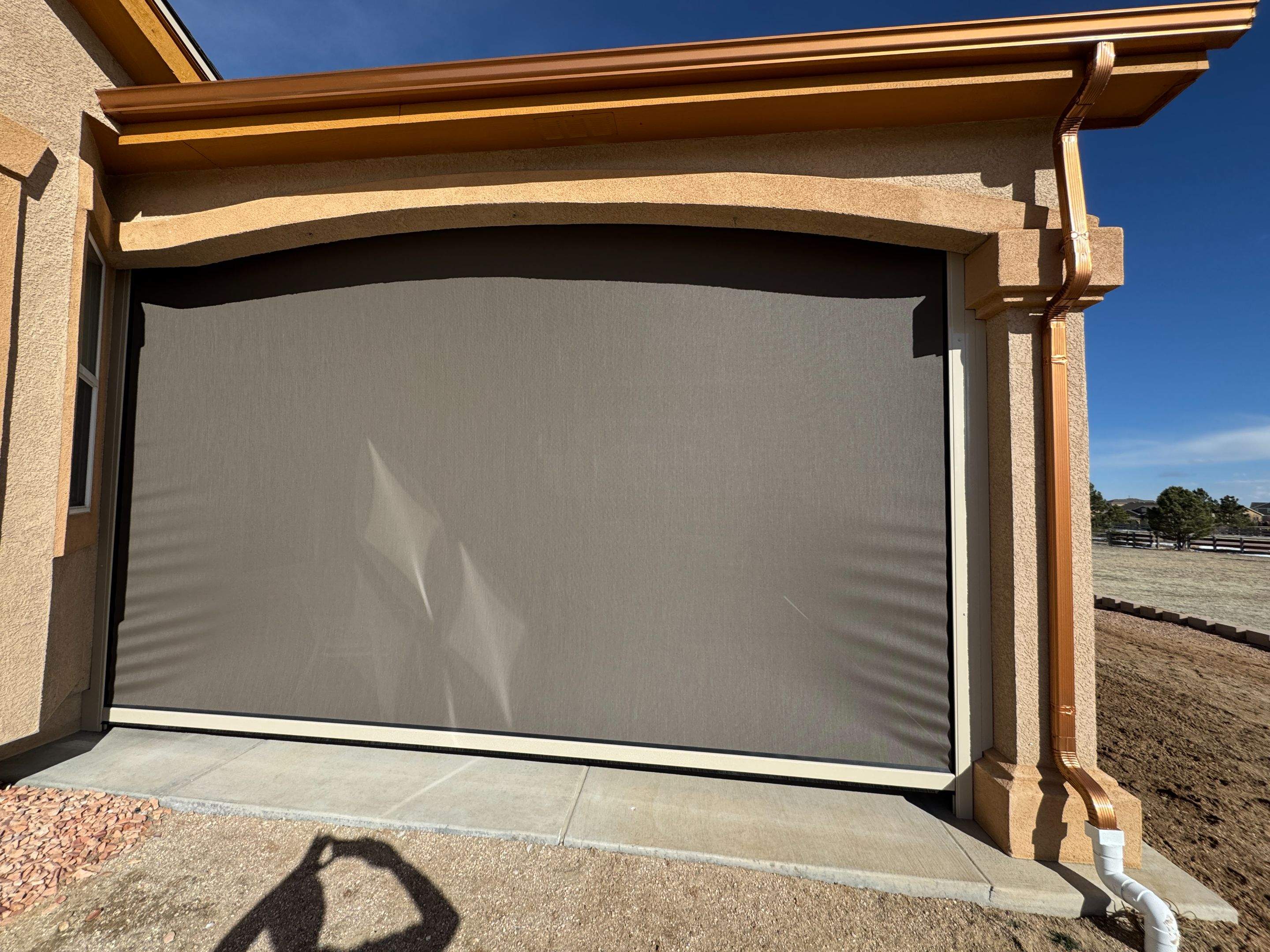 Motorized Screens using Progressive MagnaTrack Screens by Outdoor Solutions Colorado