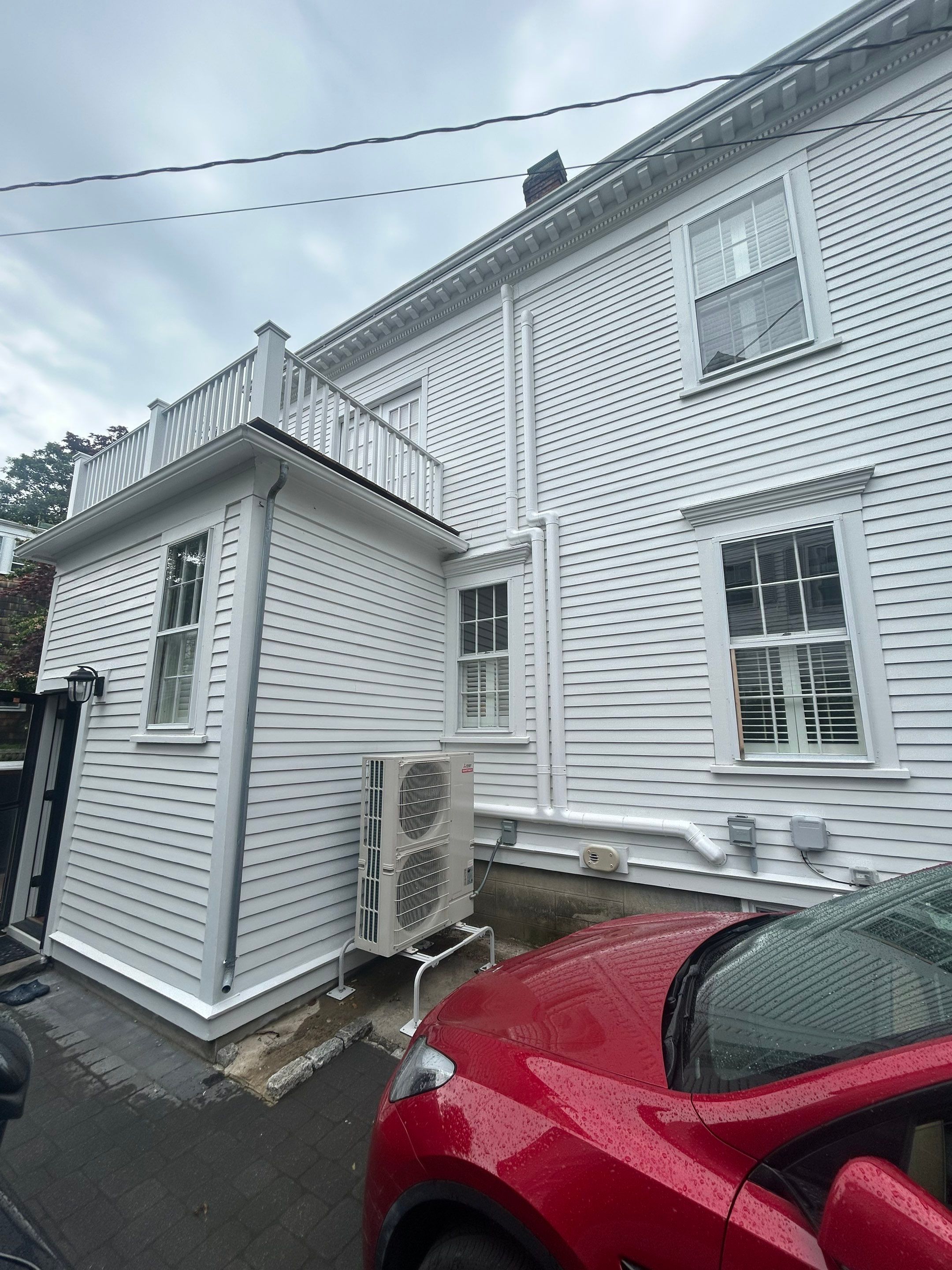 Multi-Zone Mitsubishi Ductless Mini-Split Installation in Historic Newport Home by Ocean State Air Solutions