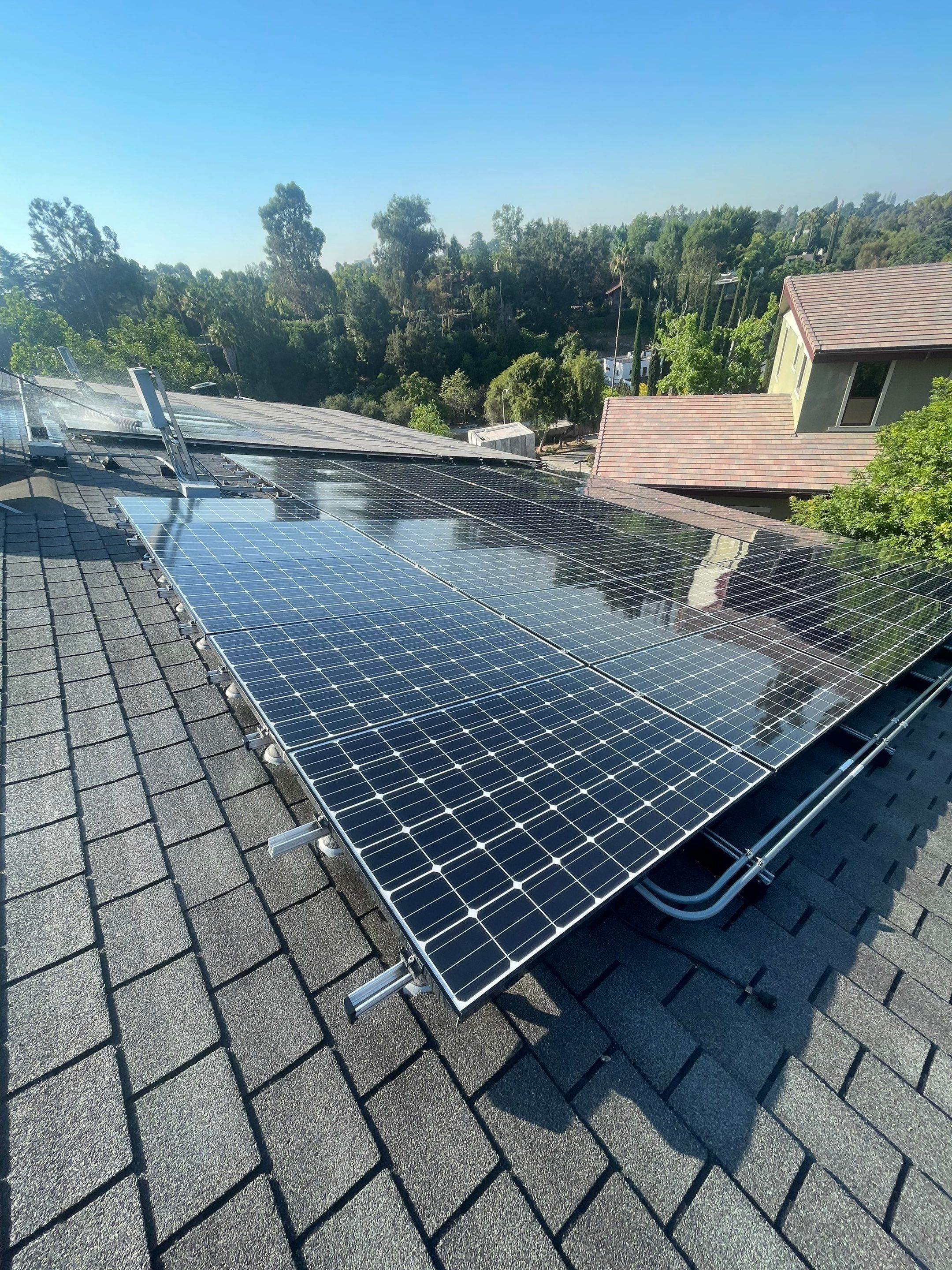 Commercial Solar Panel Cleaning for Chandler School in Pasadena Ca by Palm Coast Solar Cleaning