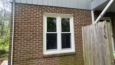White Vinyl Double-Hung Window Replacement in Fuquay-Varina