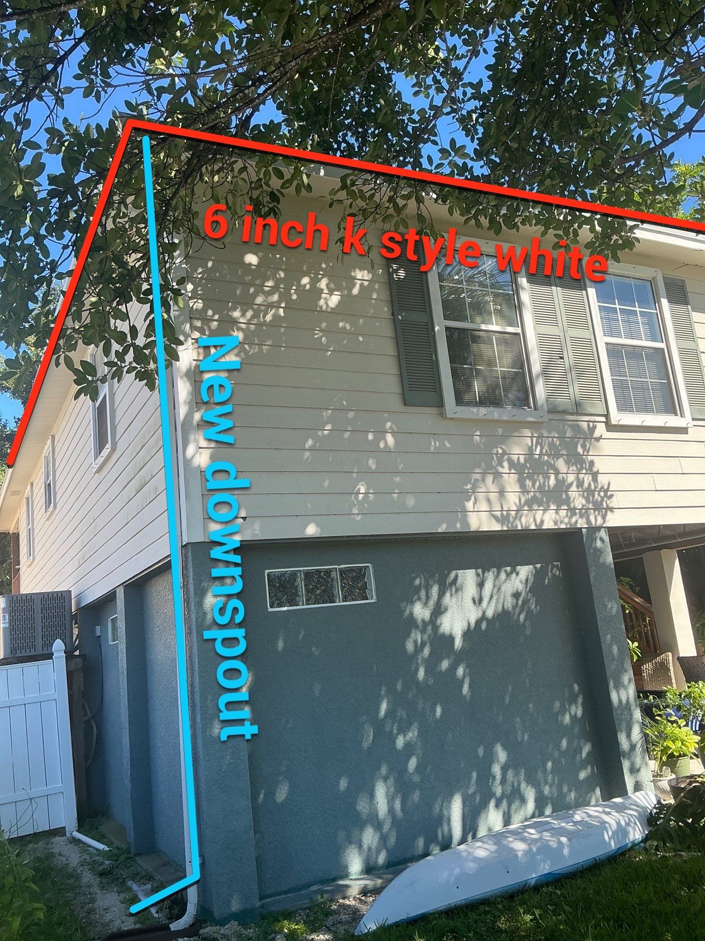 New Downspout Installation in Fort Myers FL by Gutter Professors