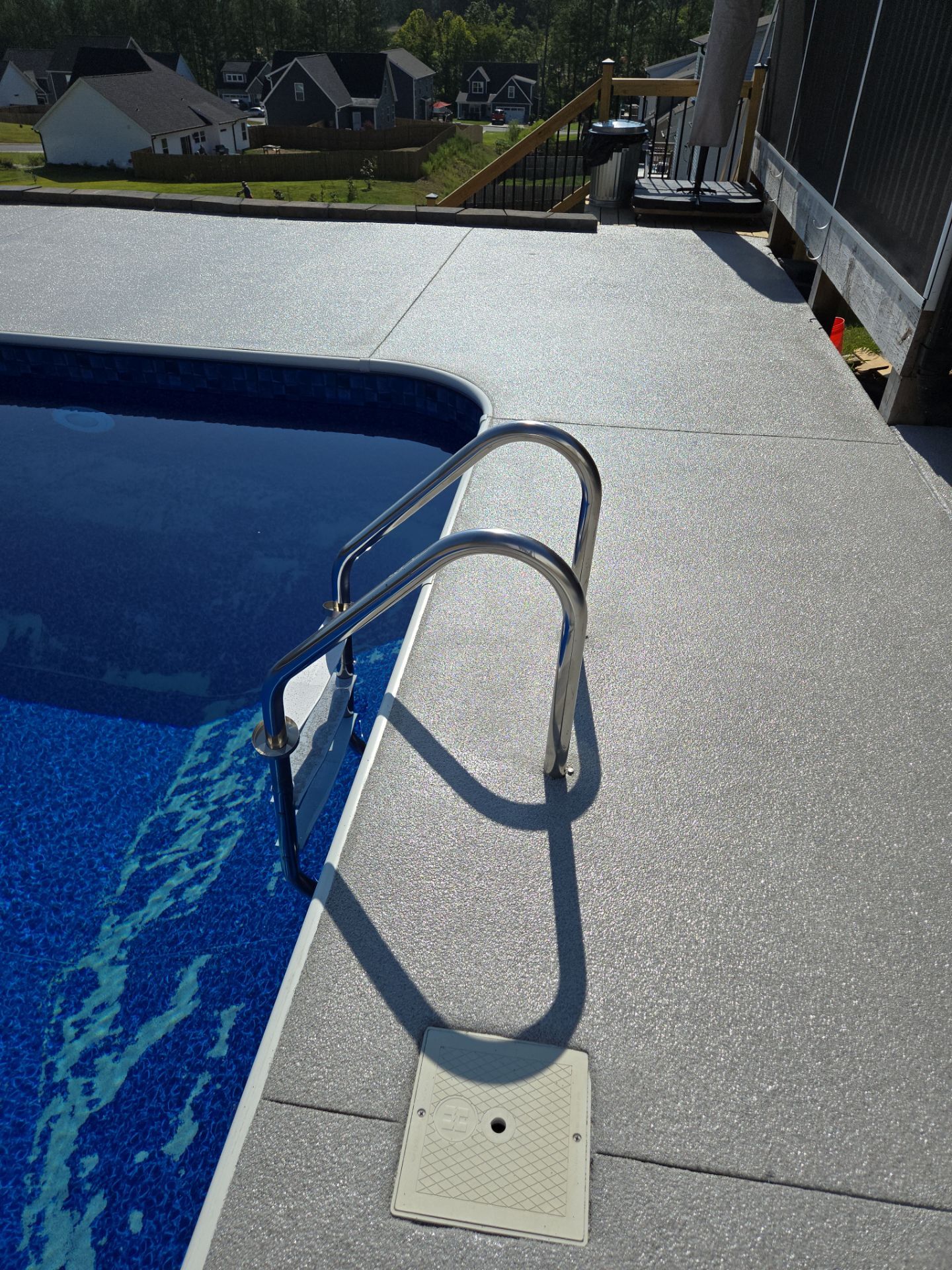 House Renovations! Pool Deck Transformation using Solstice Quartz  by Elite Floor Solutions