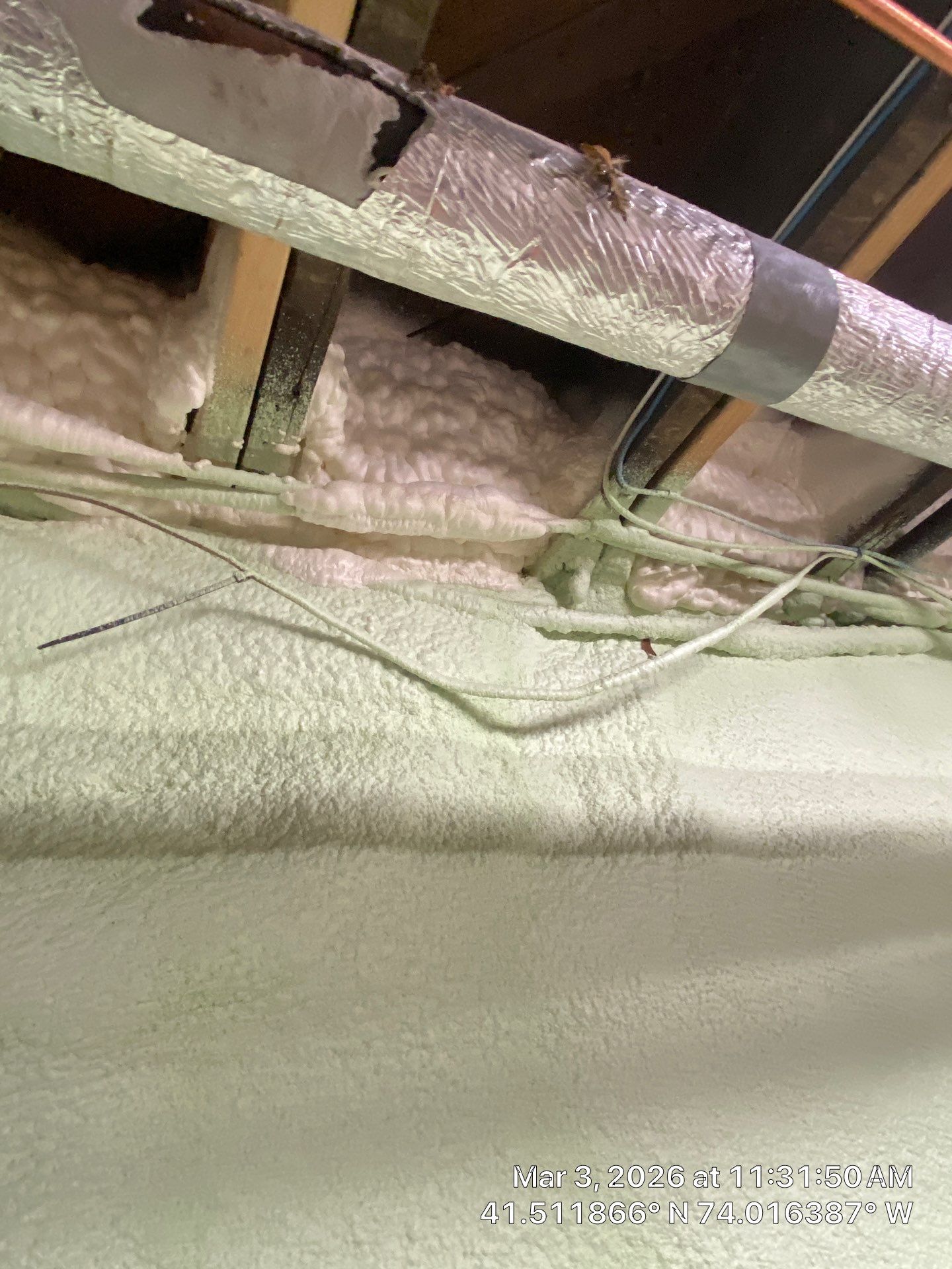 Attic Insulation using open cell spray foam by NYS Foam & Energy