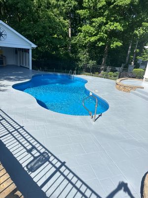 Pool Deck using AcryFin