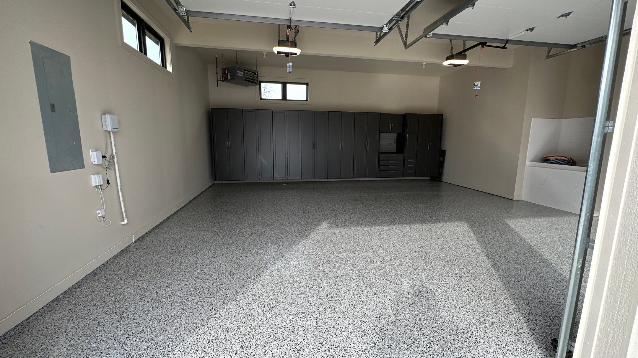 Tim S. added Cabinets and a Banner Garage Floor to his garage by Banner Garage