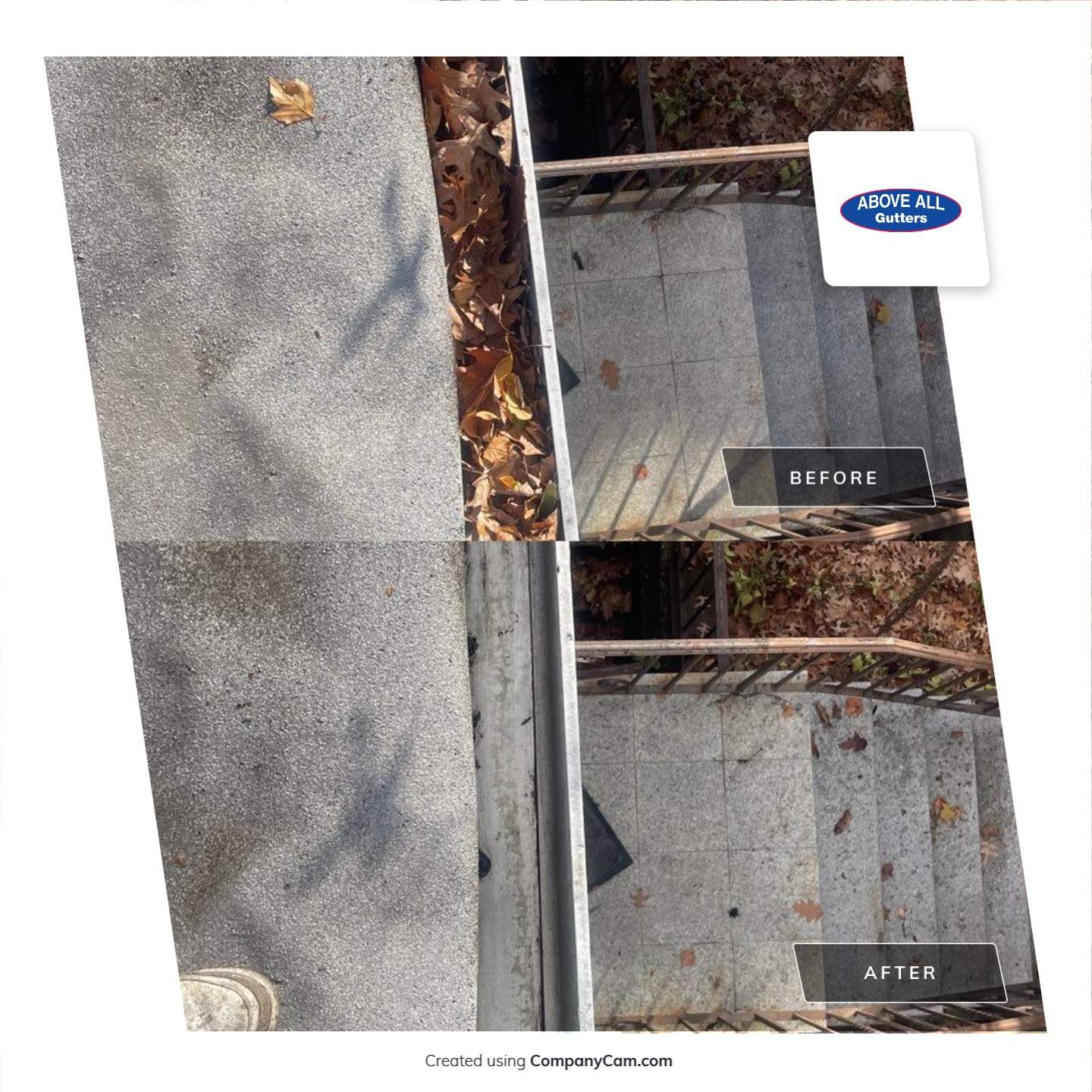 Flat Roof Cleanup and gutter cleaning.  by Above All Gutters 