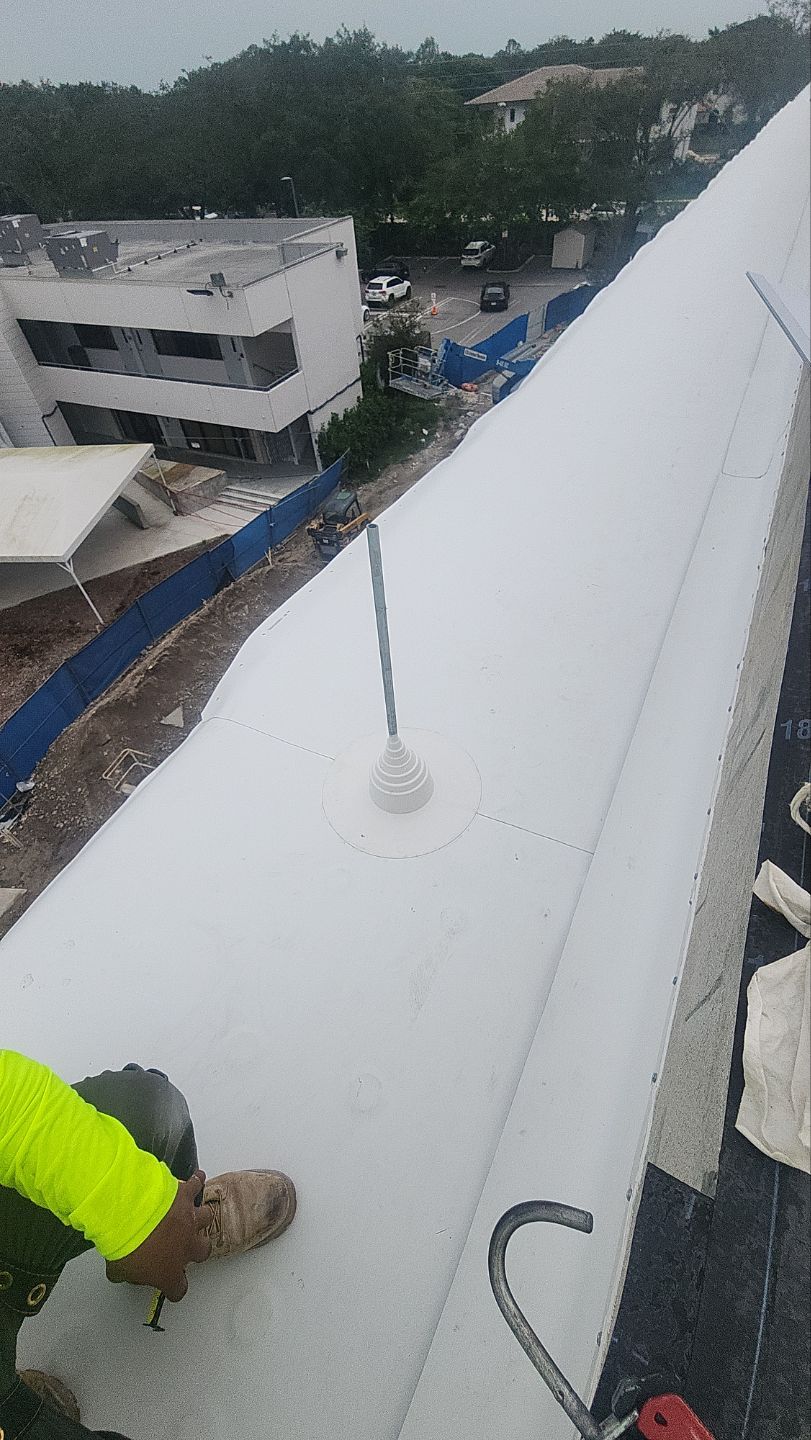 Commercial TPO Membrane Roof Installation at Pinecrest Educational Facility by AJF ROOFING INC